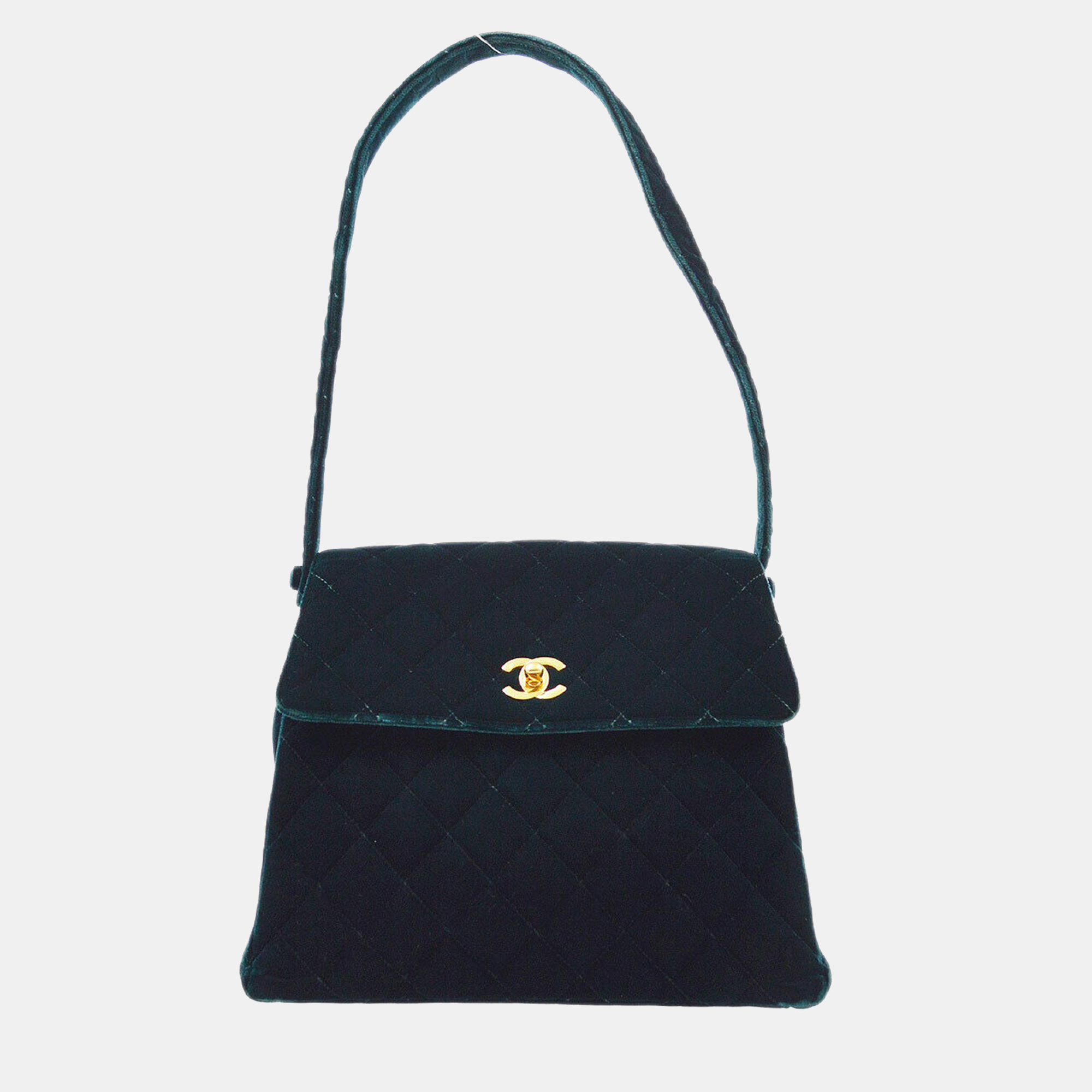 

Chanel Moss Green Velvet Handbag