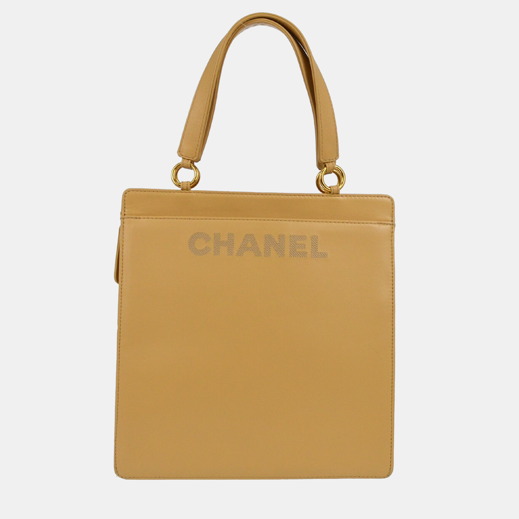 

Chanel Beige Lambskin Tote Handbag