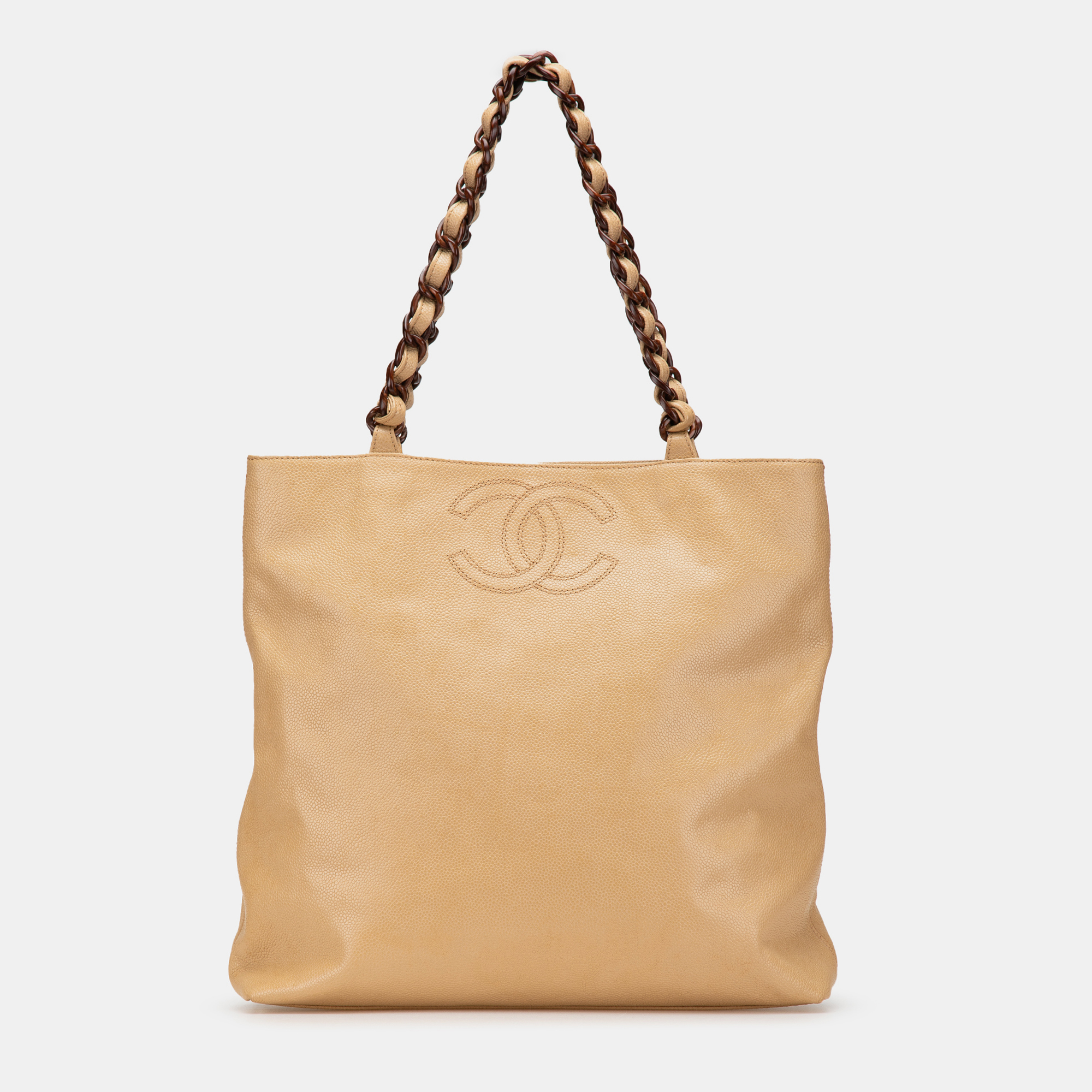 

Chanel Brown CC Caviar Chain Tote