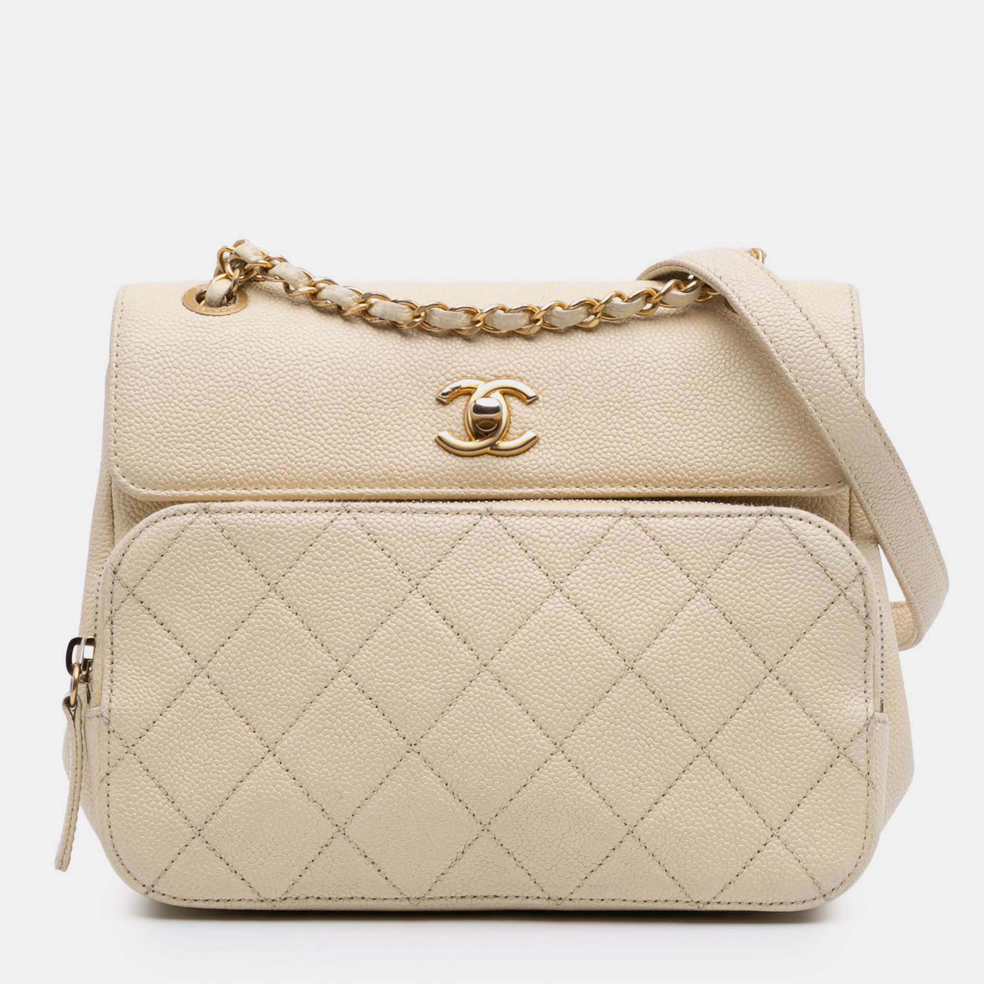 

Chanel Beige Caviar Business Affinity Messenger Flap