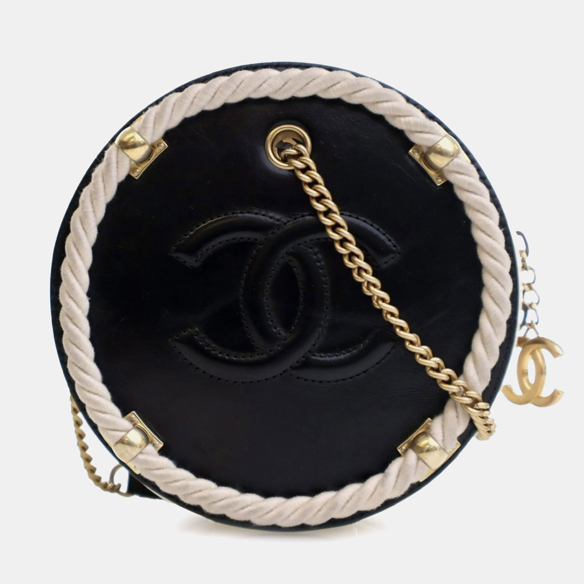 

Chanel Black Calfskin En Vogue Round Crossbody