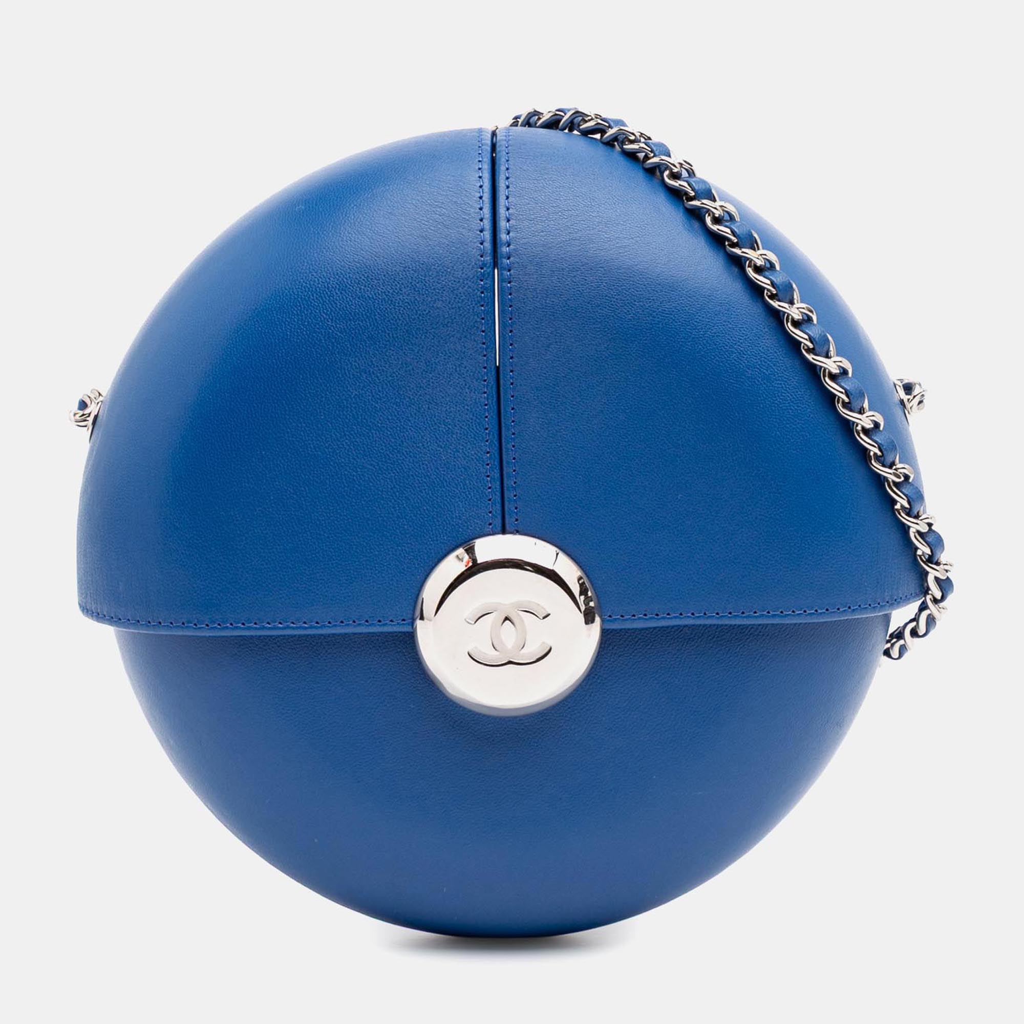 

Chanel Blue Lambskin Evening In The Air Crossbody