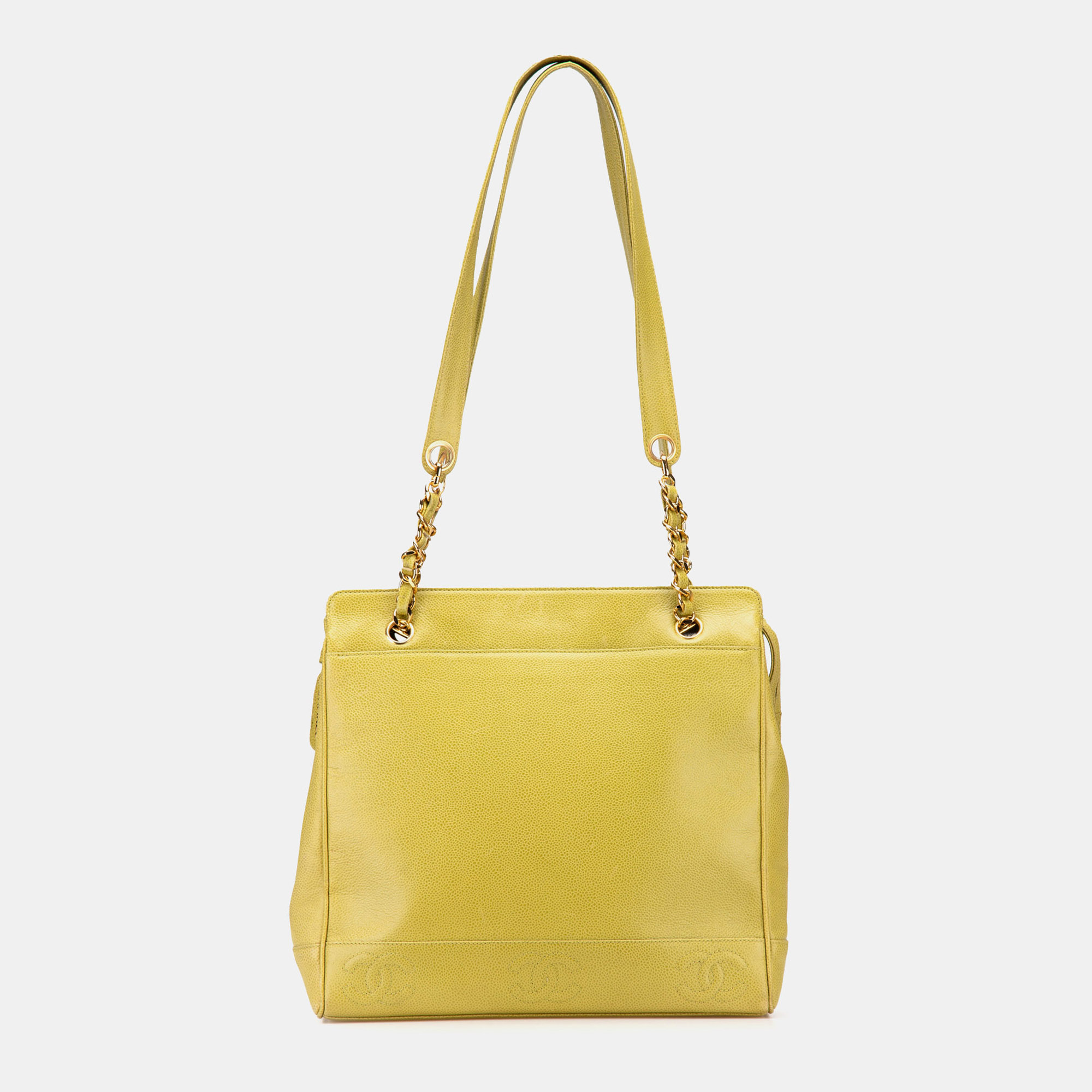 

Chanel Yellow Triple CC Caviar Shoulder Bag