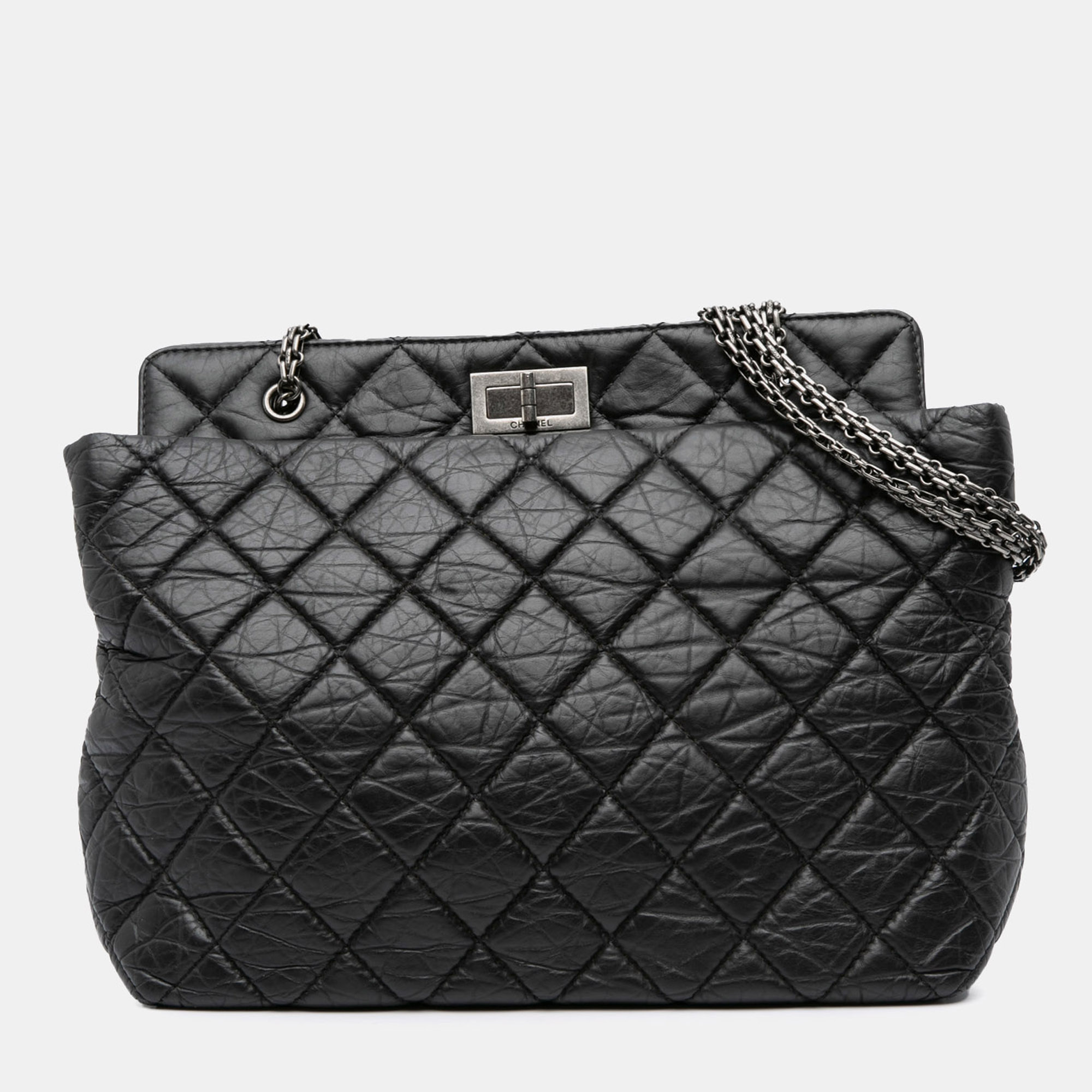 

Chanel Black Reissue 2.55 Quilted Aged Calfskin Tote