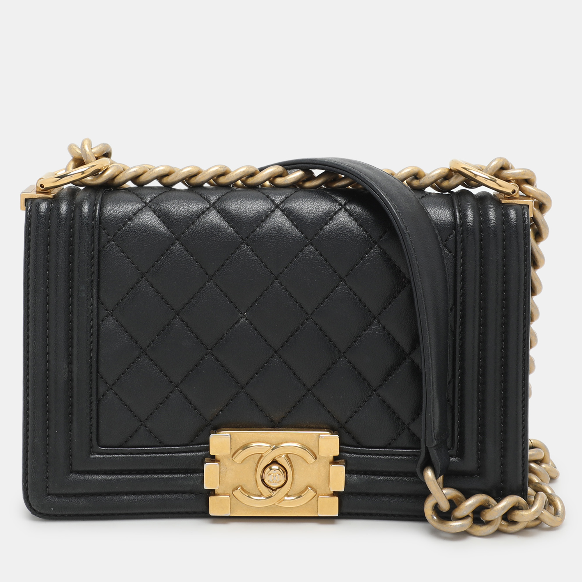 

Chanel Black Quilted Leather  Boy Flap Bag