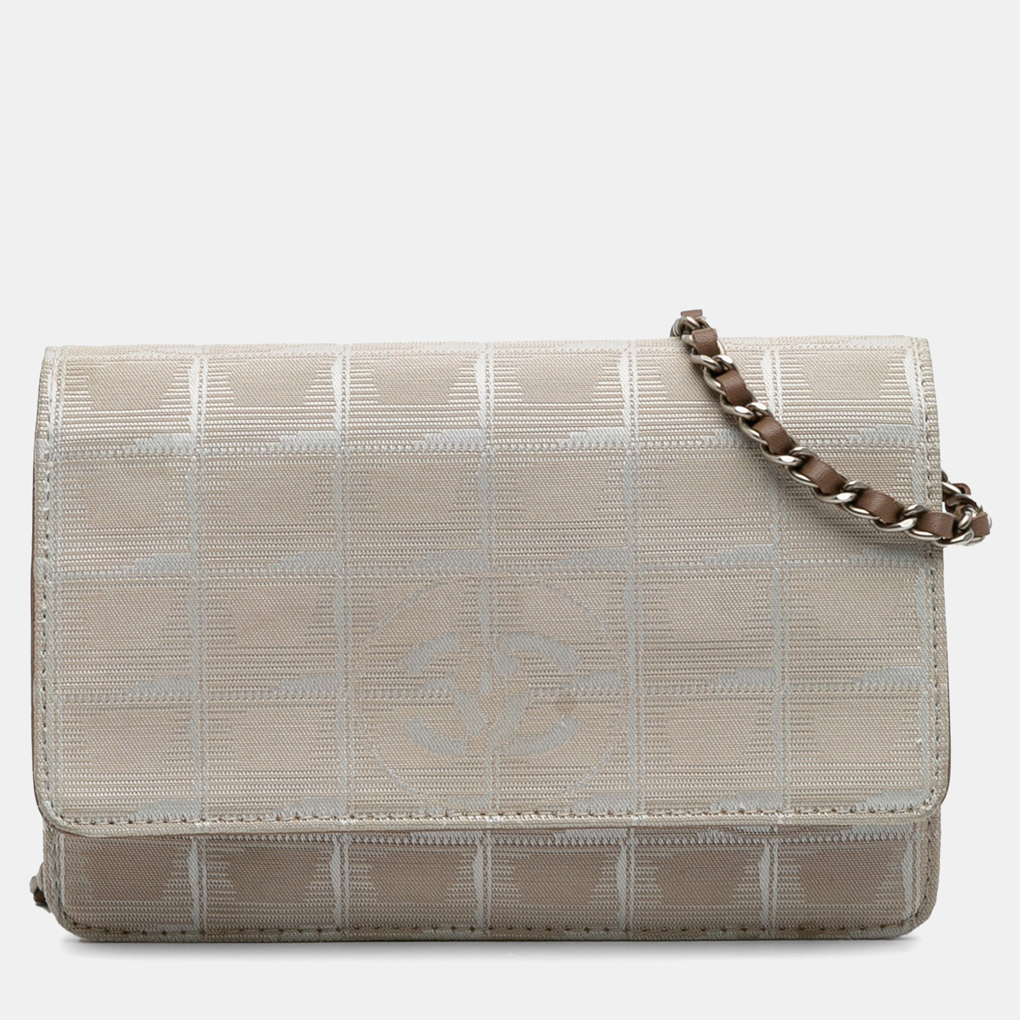

Chanel Beige Nylon New Travel Line Wallet On Chain