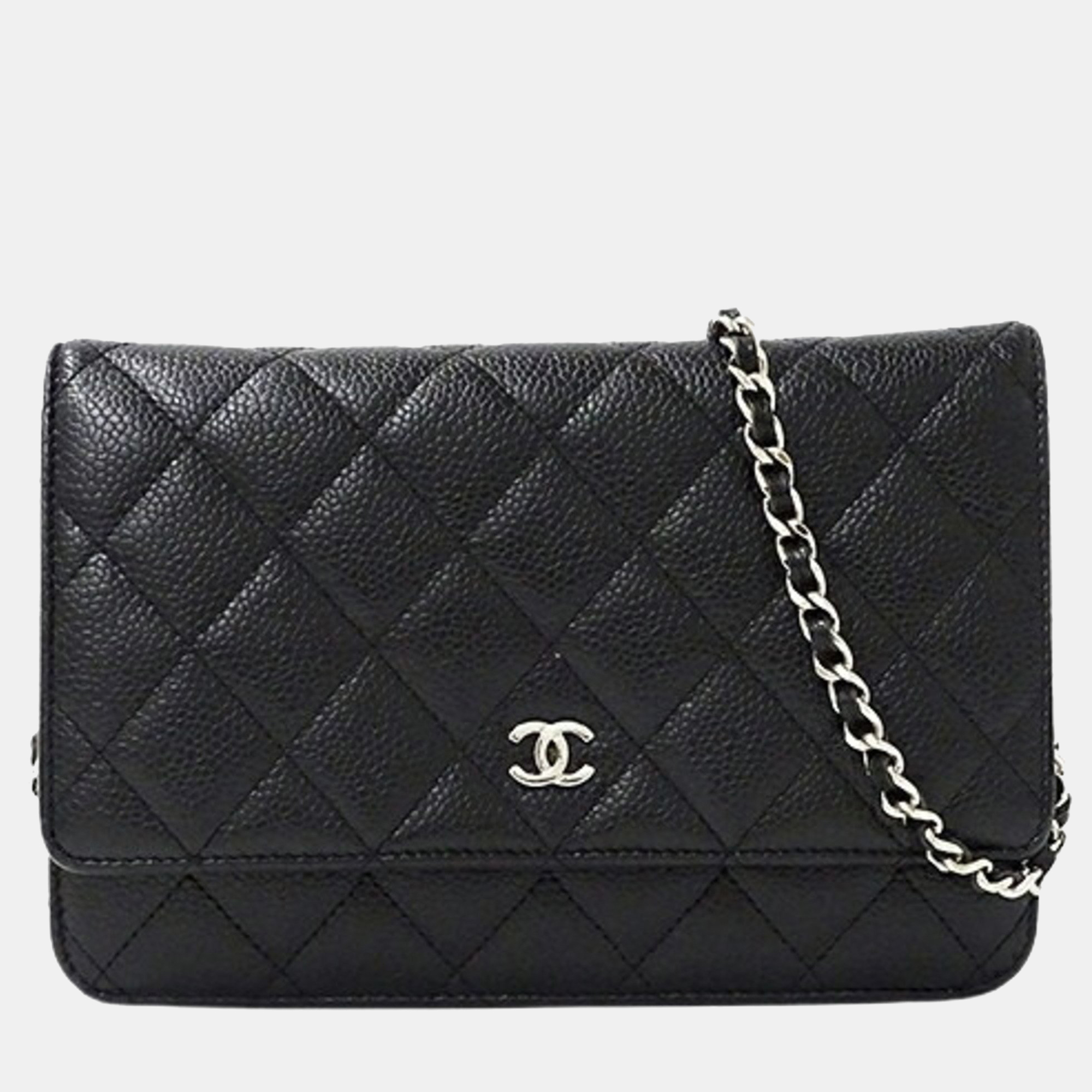 

Chanel Wallet Matelasse Shoulder Chain Caviar Skin Black