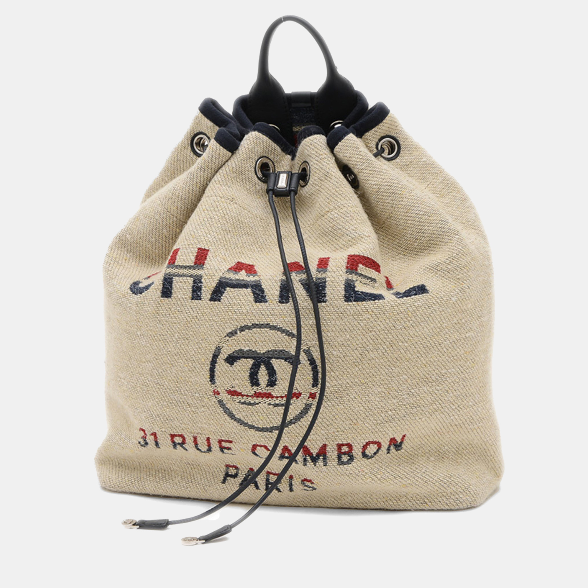 

Chanel Deauville Backpack Hemp Leather Beige