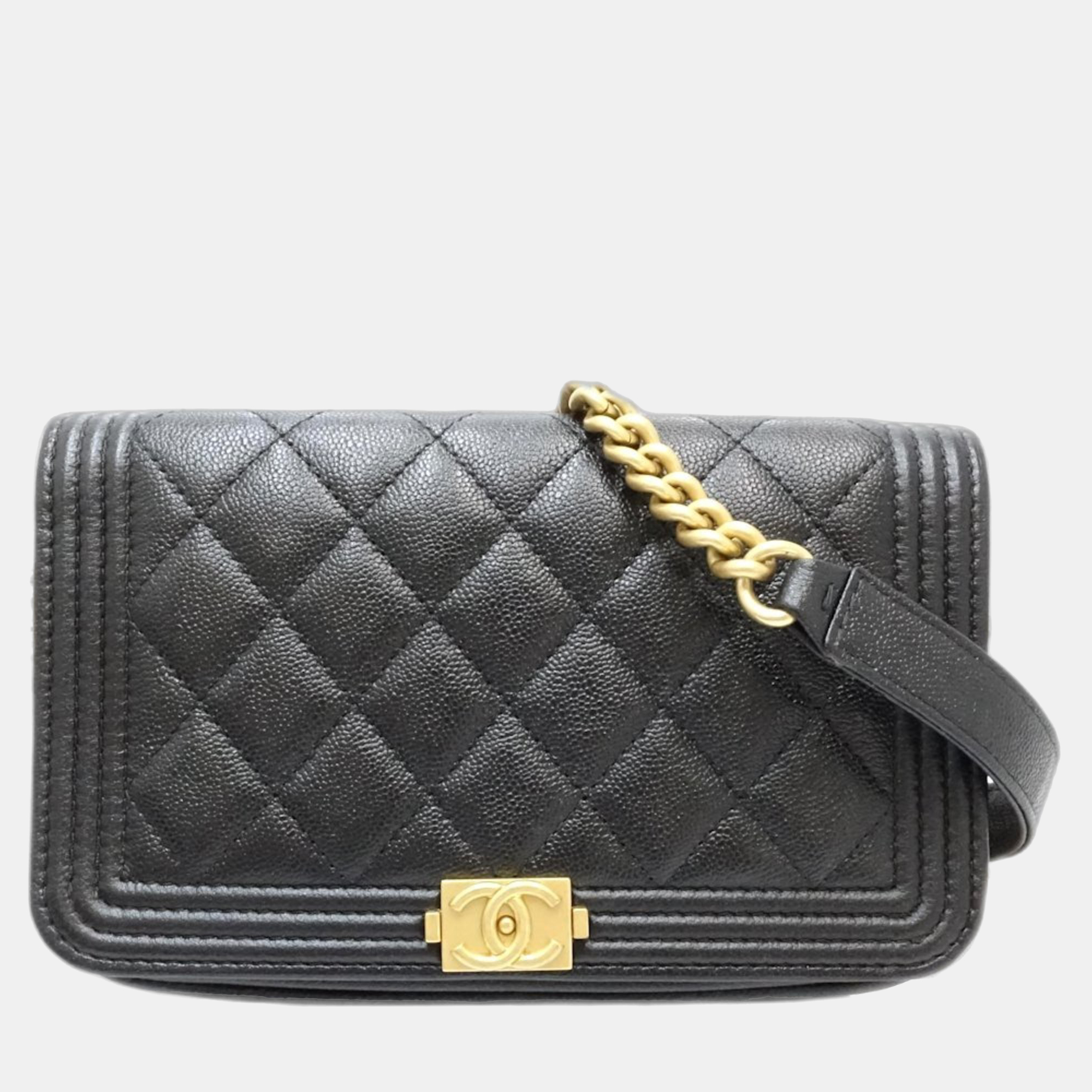 

Chanel Wallet Chain A81969 Boy Chanel Caviar Skin Black