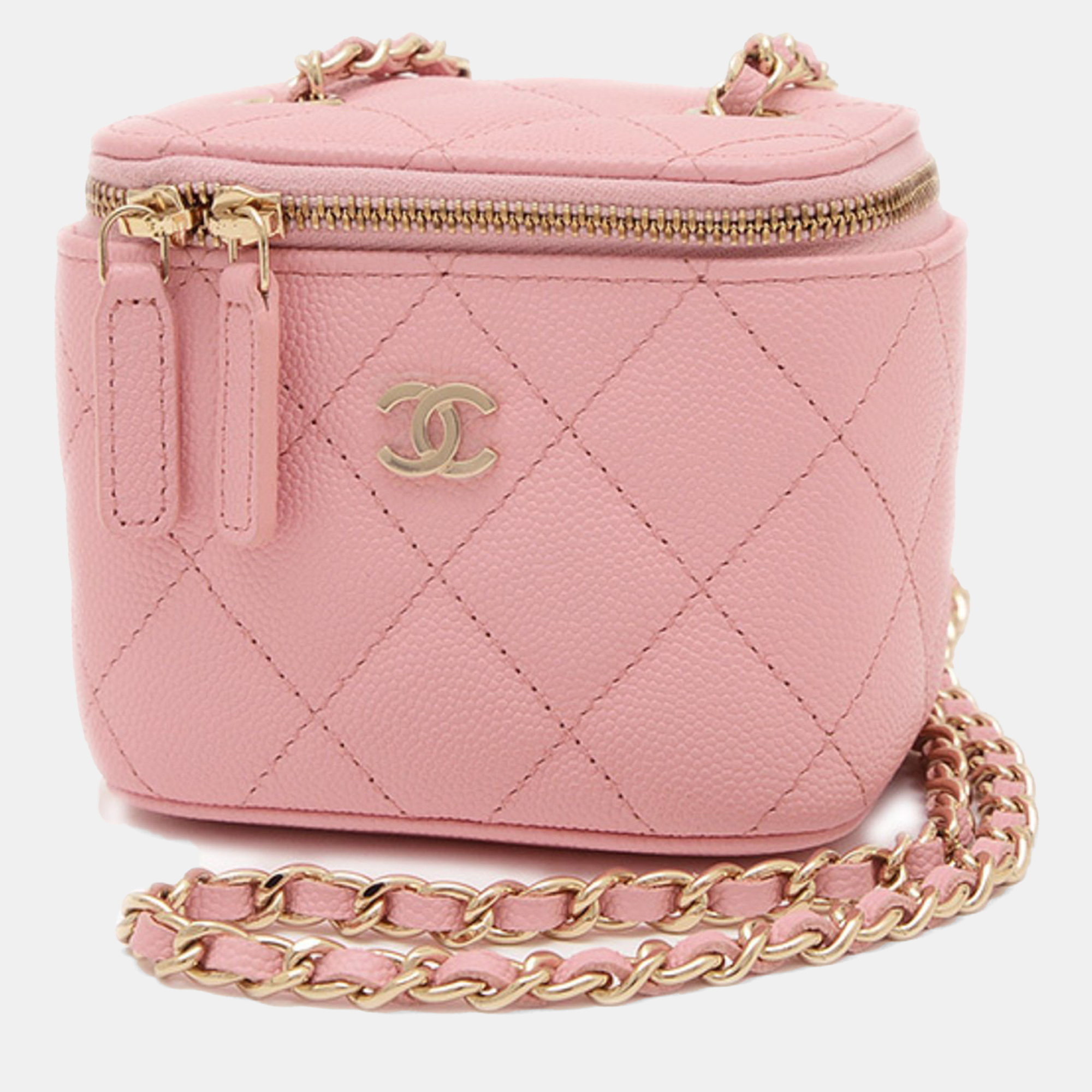 

Chanel Classic Small Vanity Chain Shoulder Bag Pink