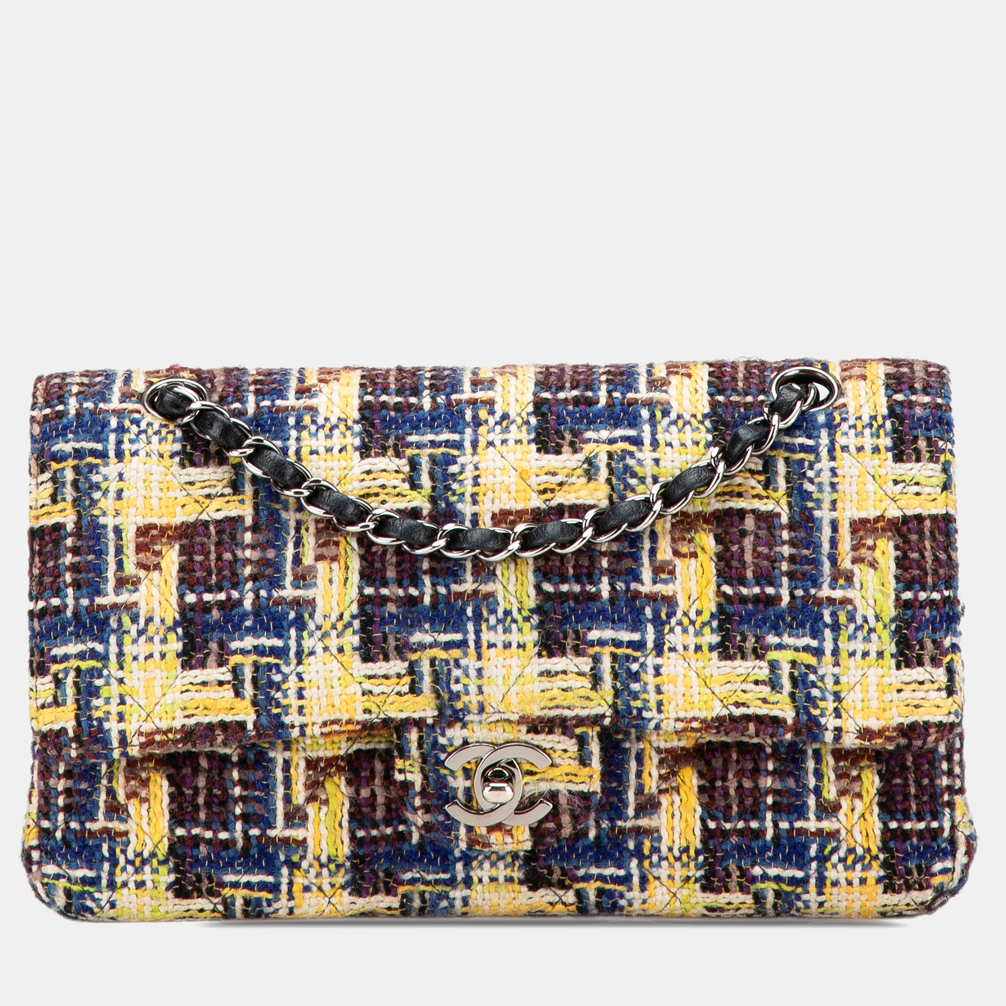 

Chanel Multicolor Medium Classic Tweed Double Flap