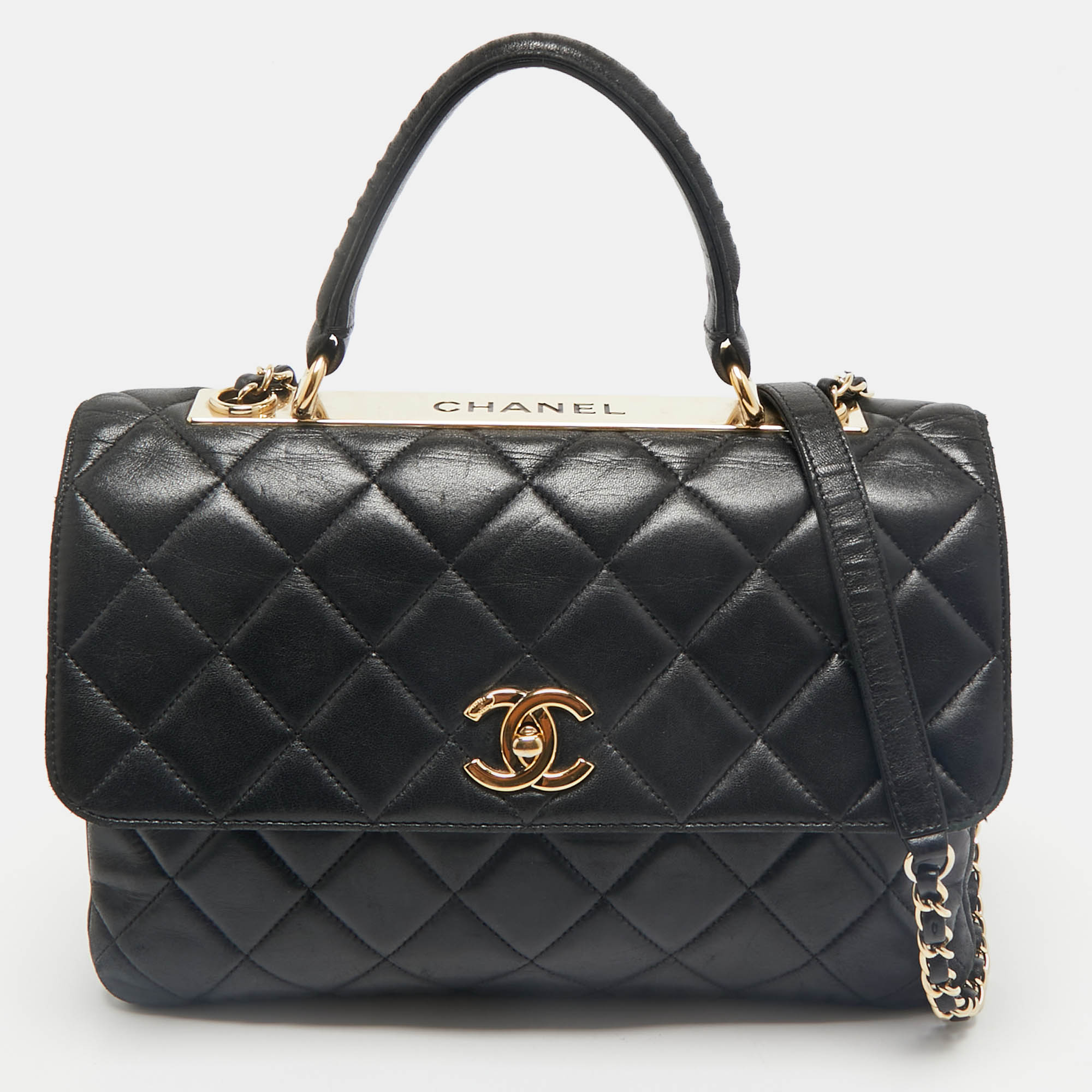 

Chanel Black Quilted Leather Medium Trendy CC Flap Bag