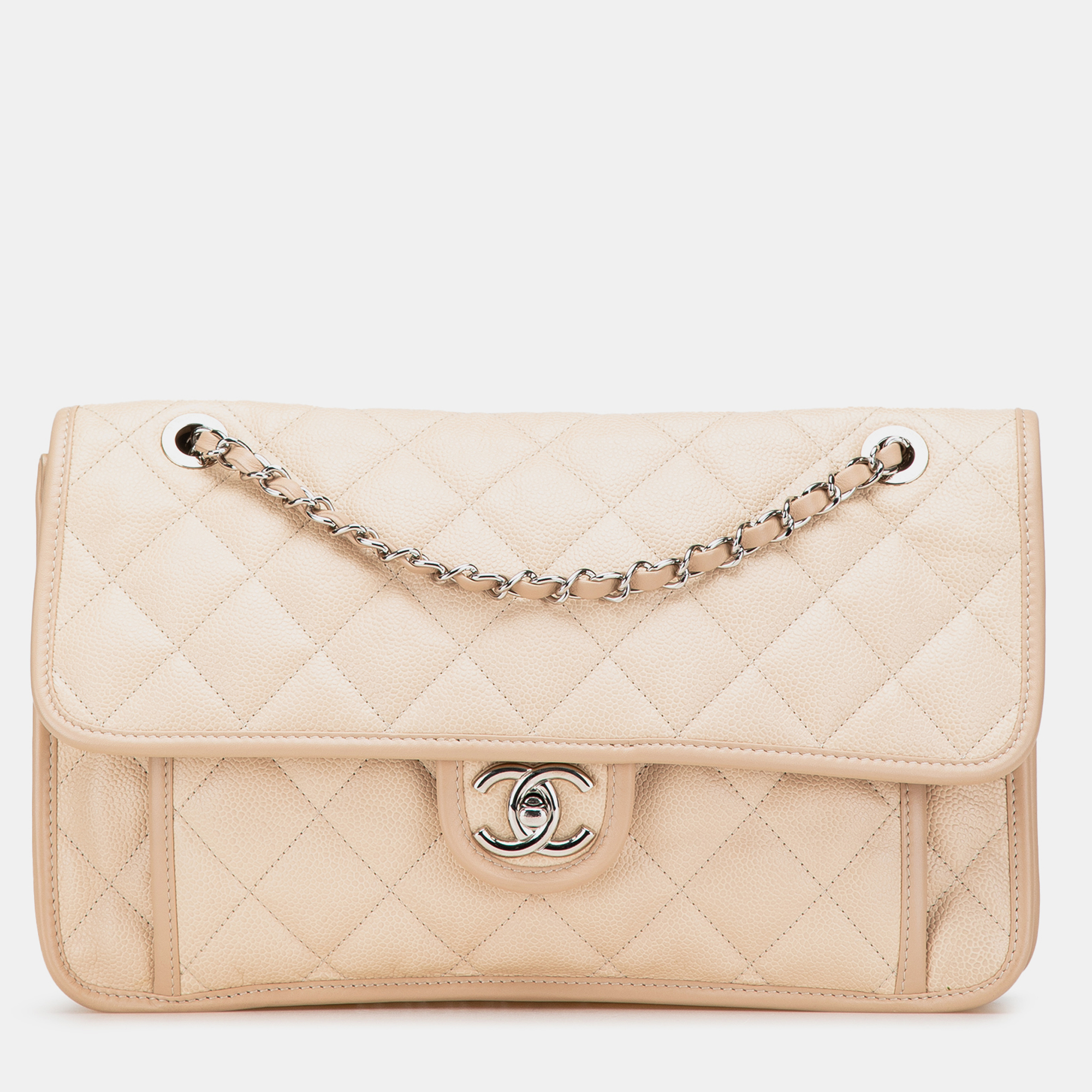 

Chanel Beige Medium Caviar French Riviera Flap
