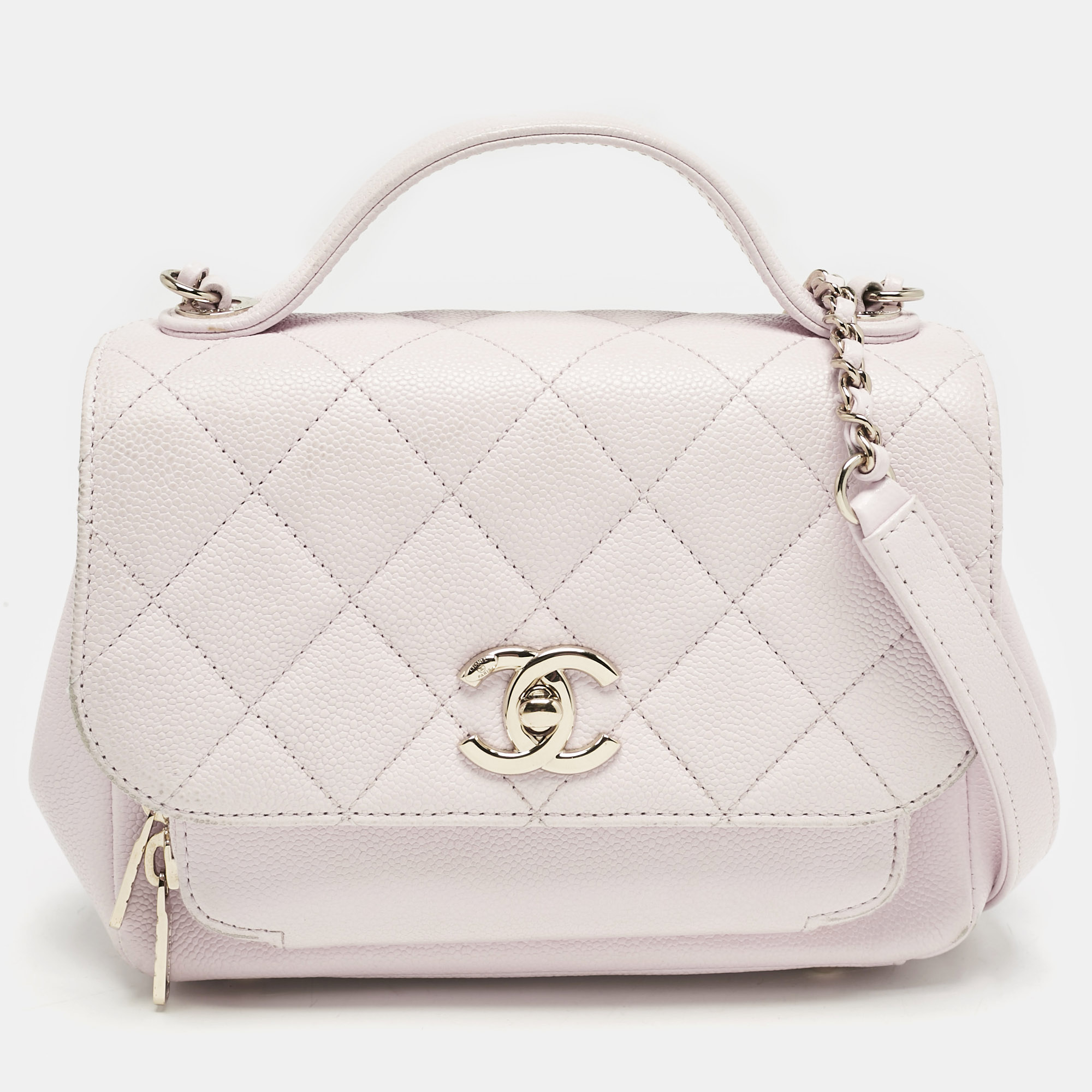 

Chanel Pink Quilted Caviar Leather  Business Affinity Bag
