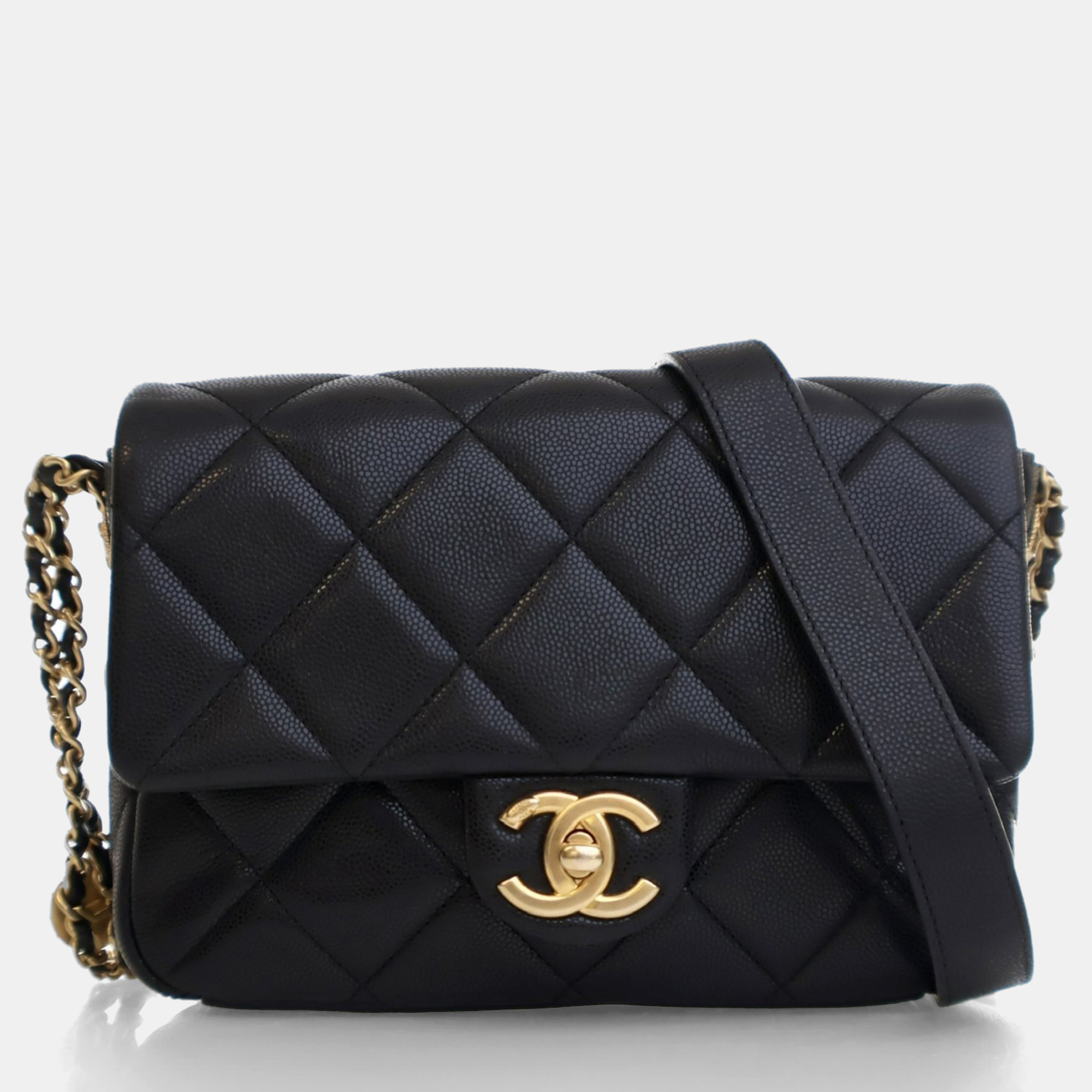 

Chanel Black Caviar Twist Your Buttons Small Flap Bag