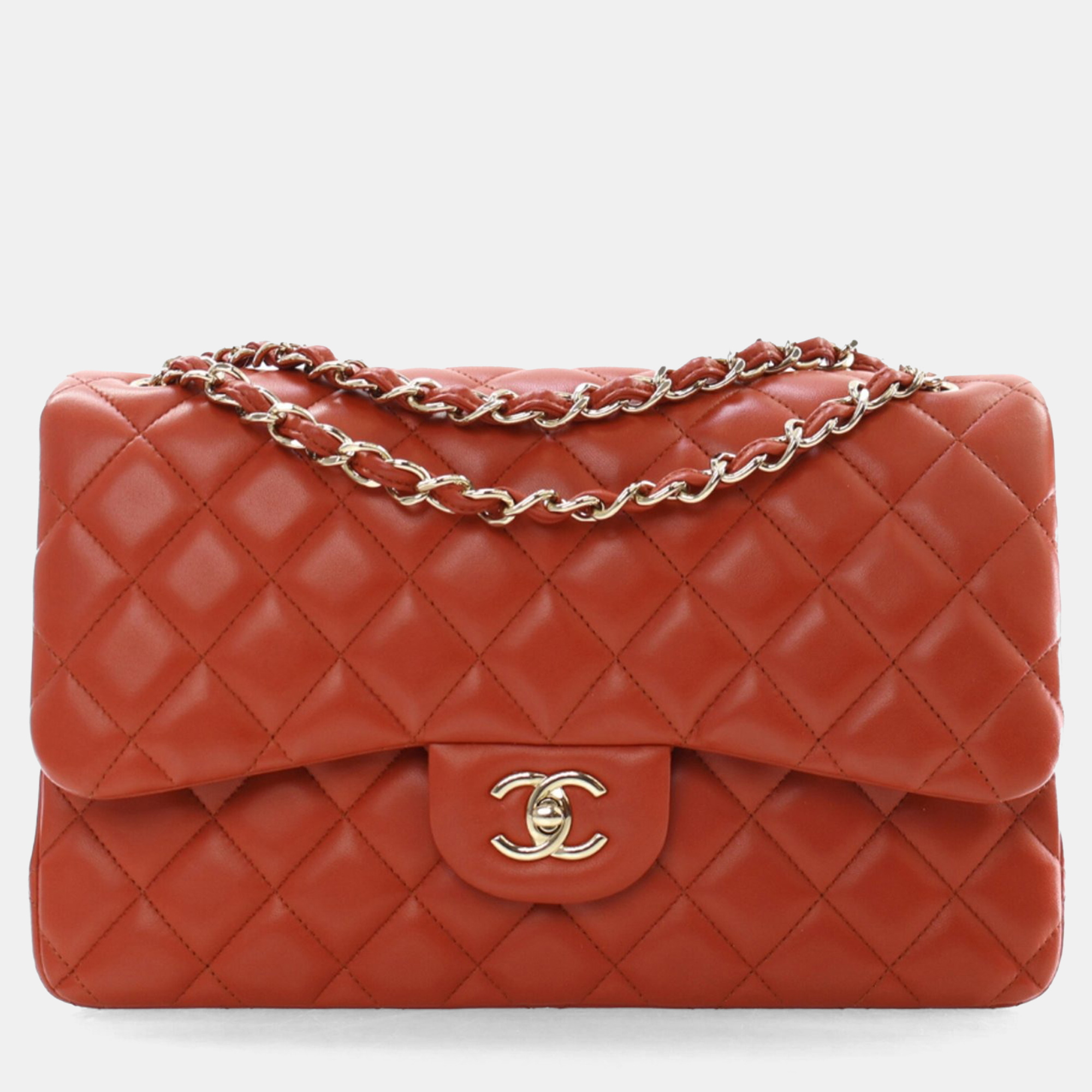 

Chanel Red Classic Jumbo Double Flap Bag