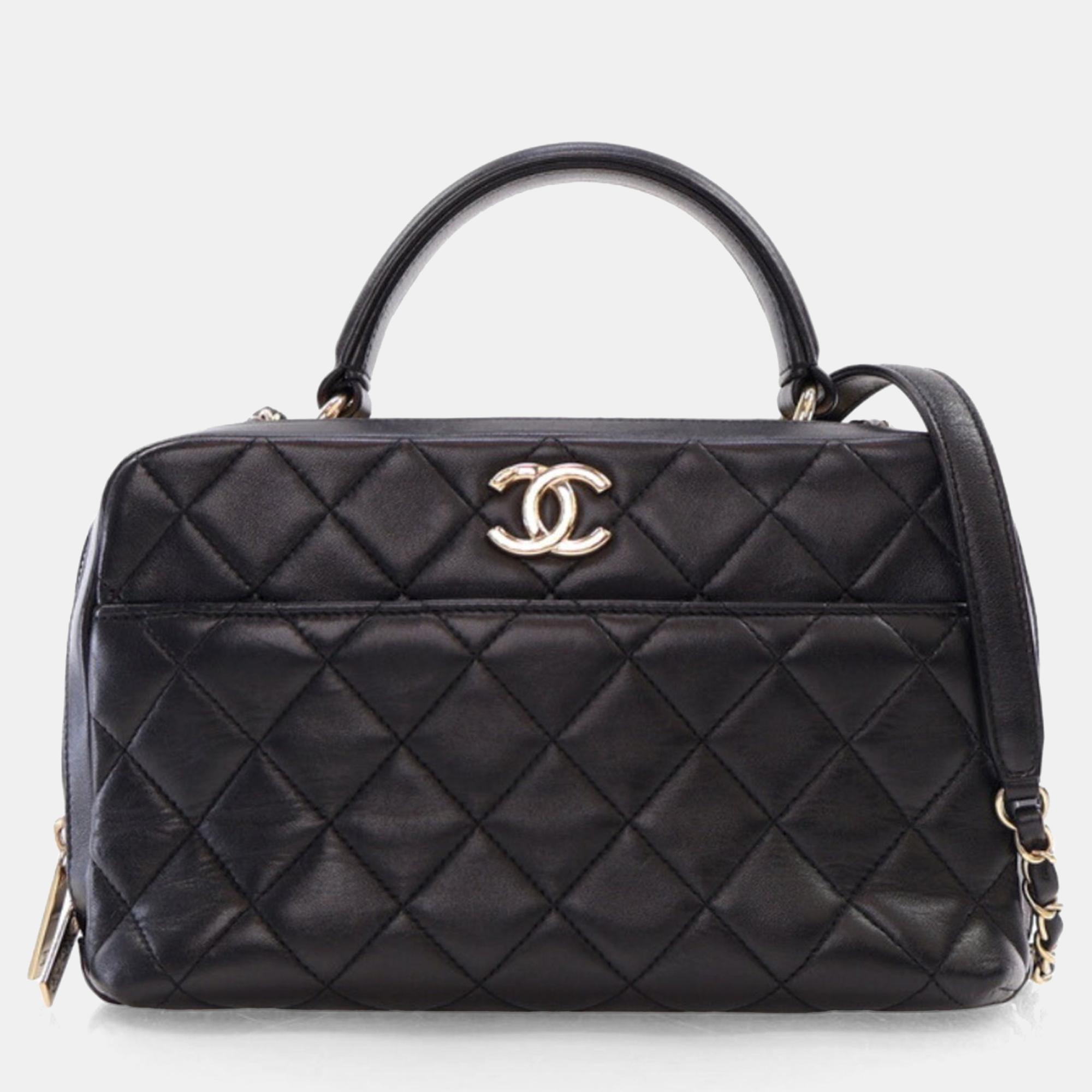 

Chanel Black Lambskin Trendy CC Bowling Bag