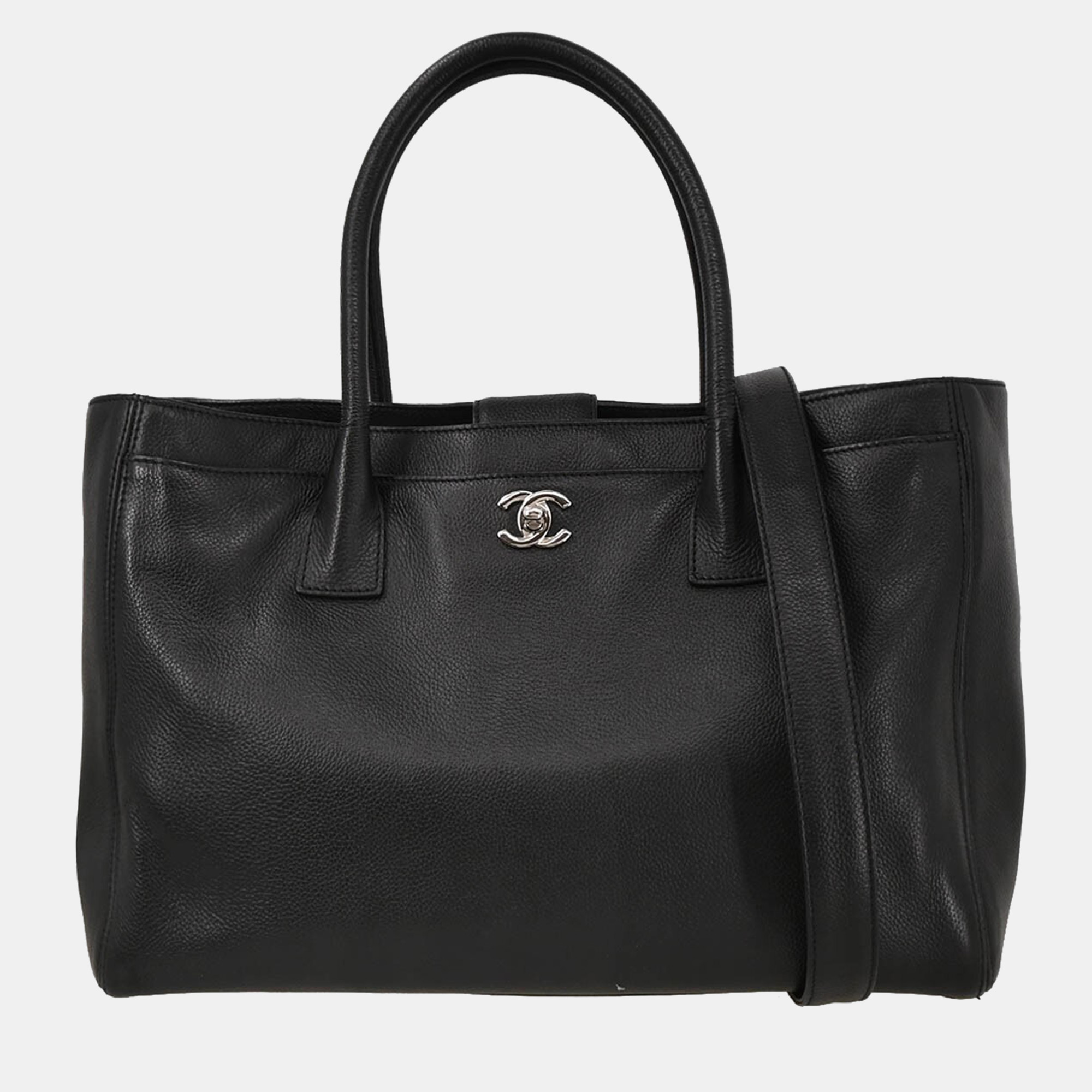 

Chanel Black Calfskin Executive Cerf Tote 2way Shoulder Bag