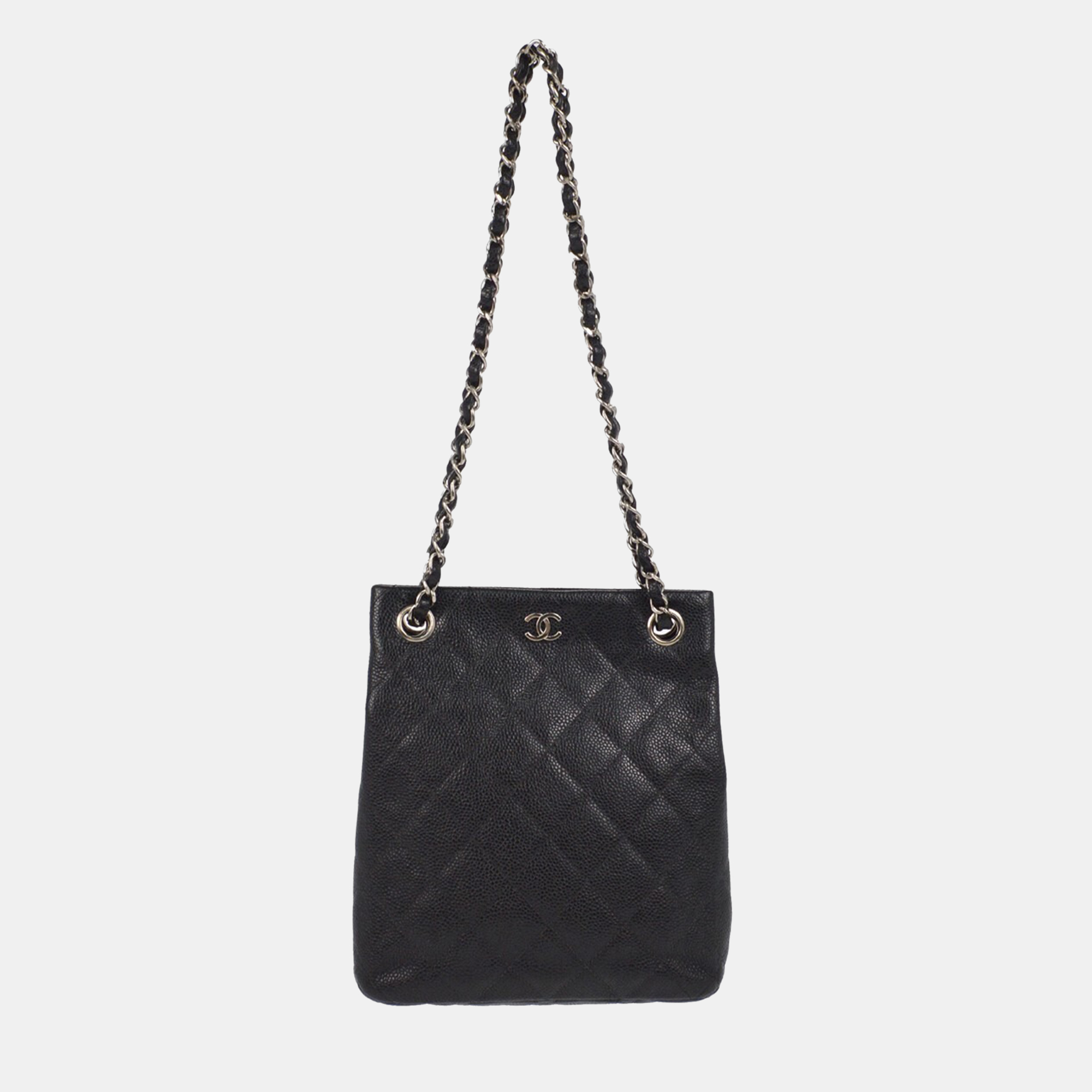 

Chanel Black Calfskin Chain Shoulder Bag