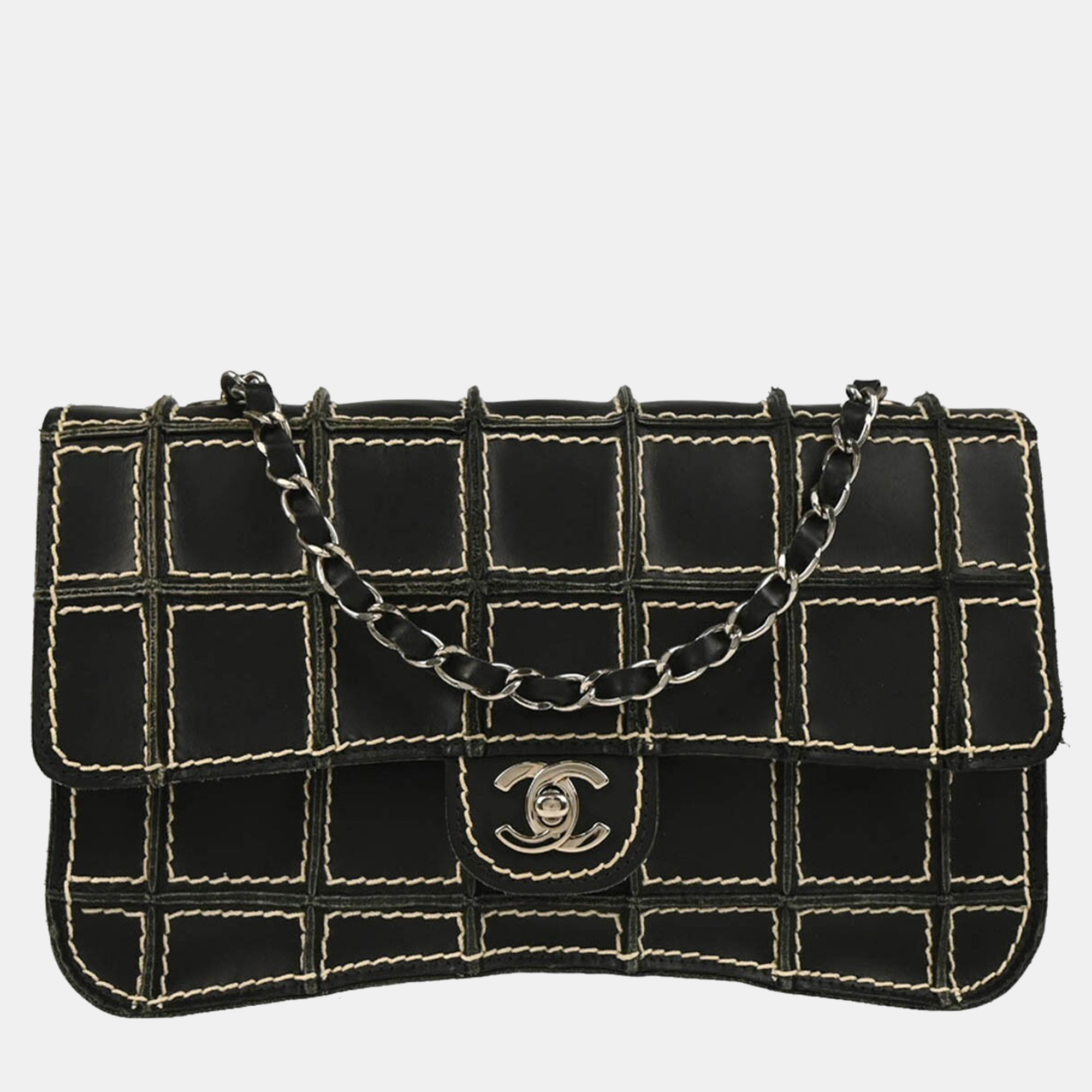 

Chanel Black Calfskin Shoulder Bag