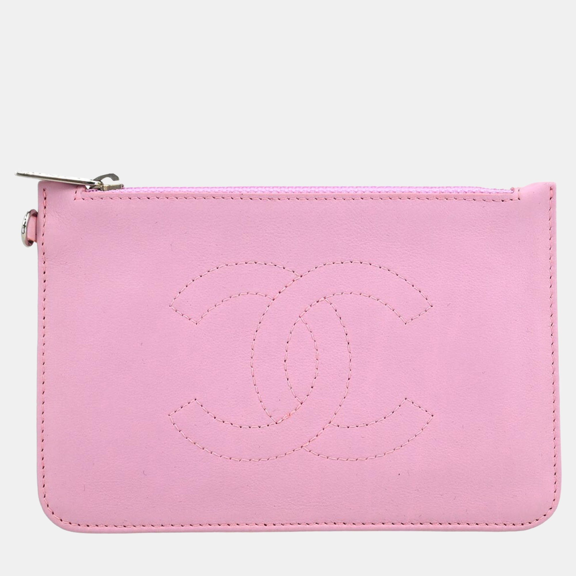 

Chanel Pink Lambskin Coin Purse Wallet