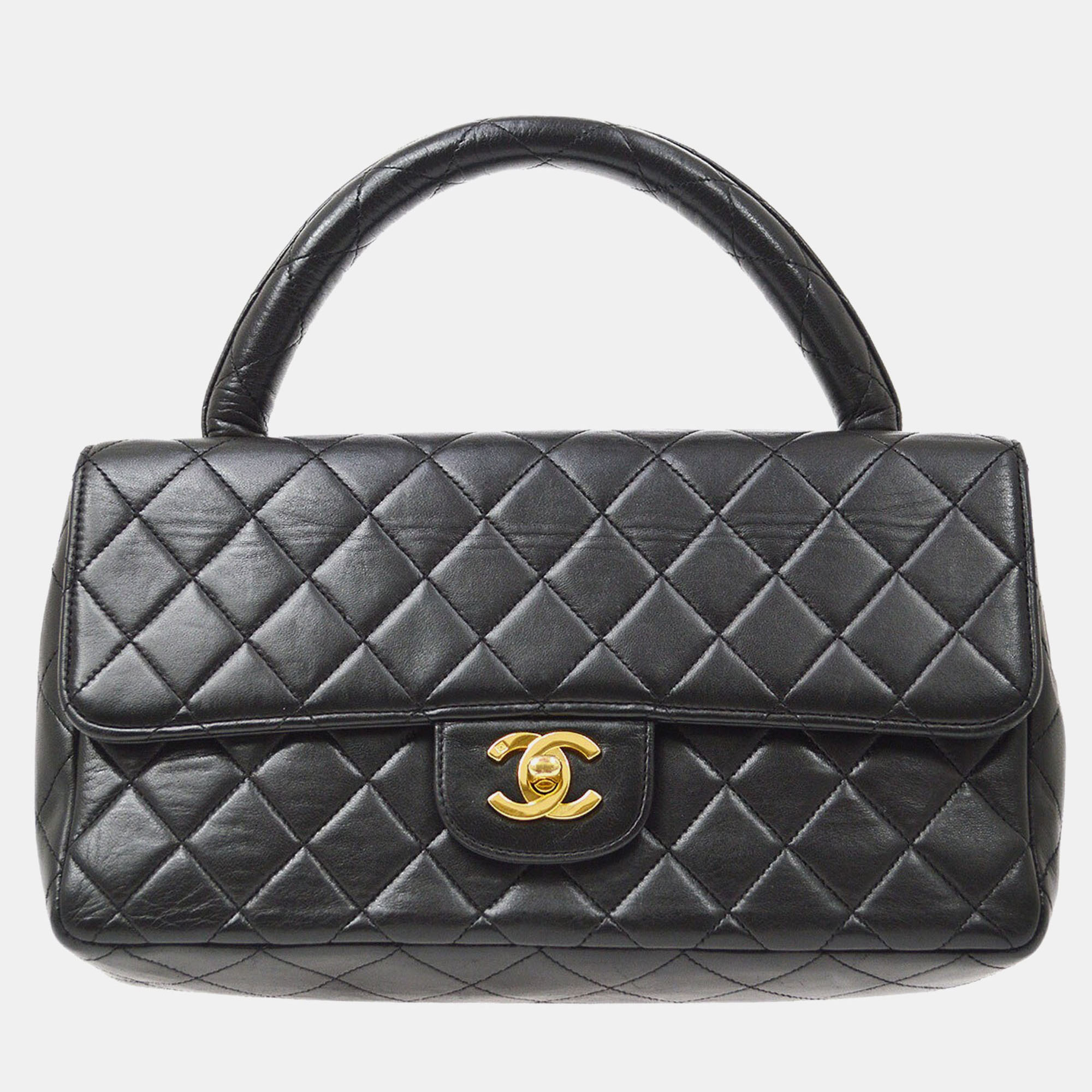 

Chanel Black Lambskin Medium Kelly Flap Bag