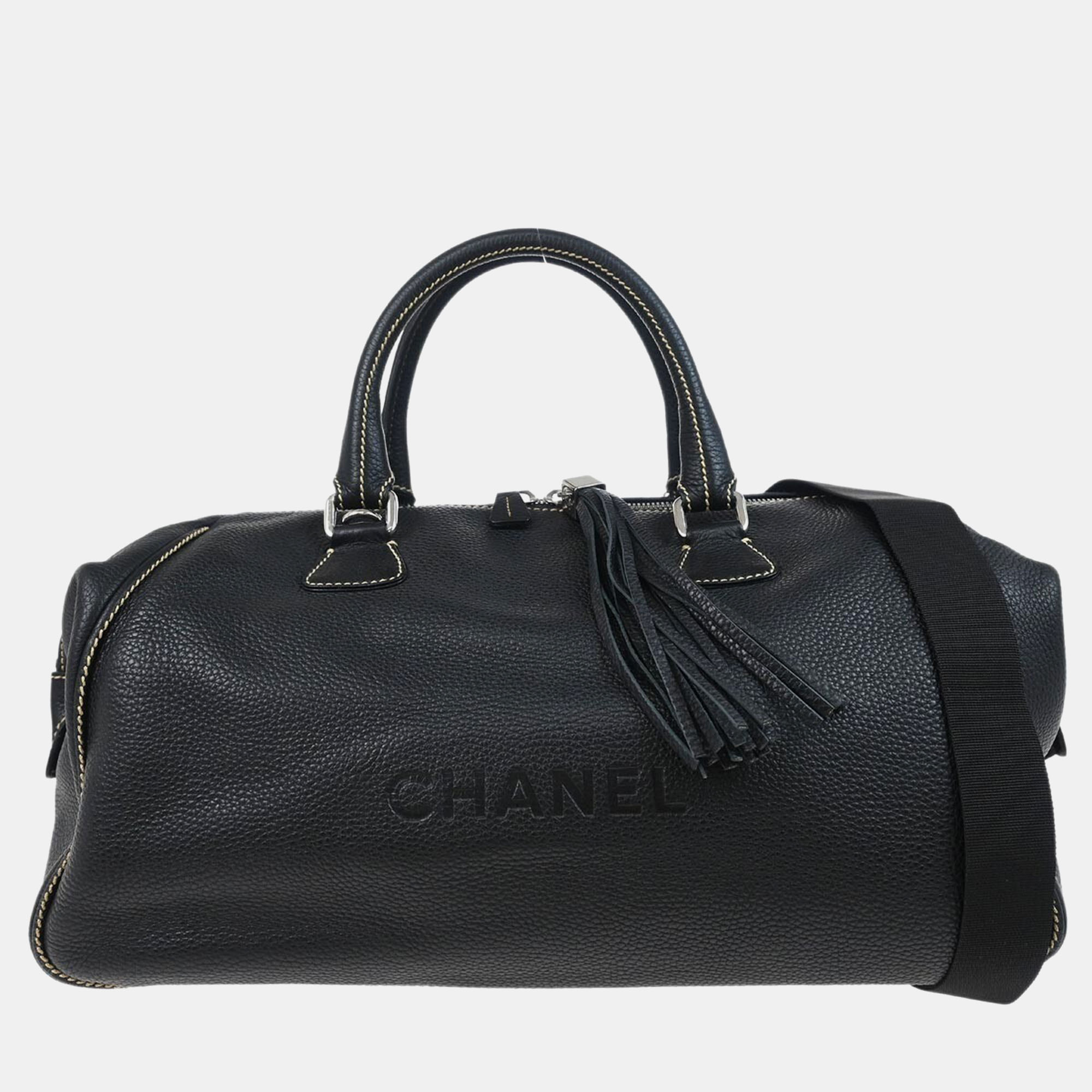 

Chanel Black Calfskin Duffle Handbag