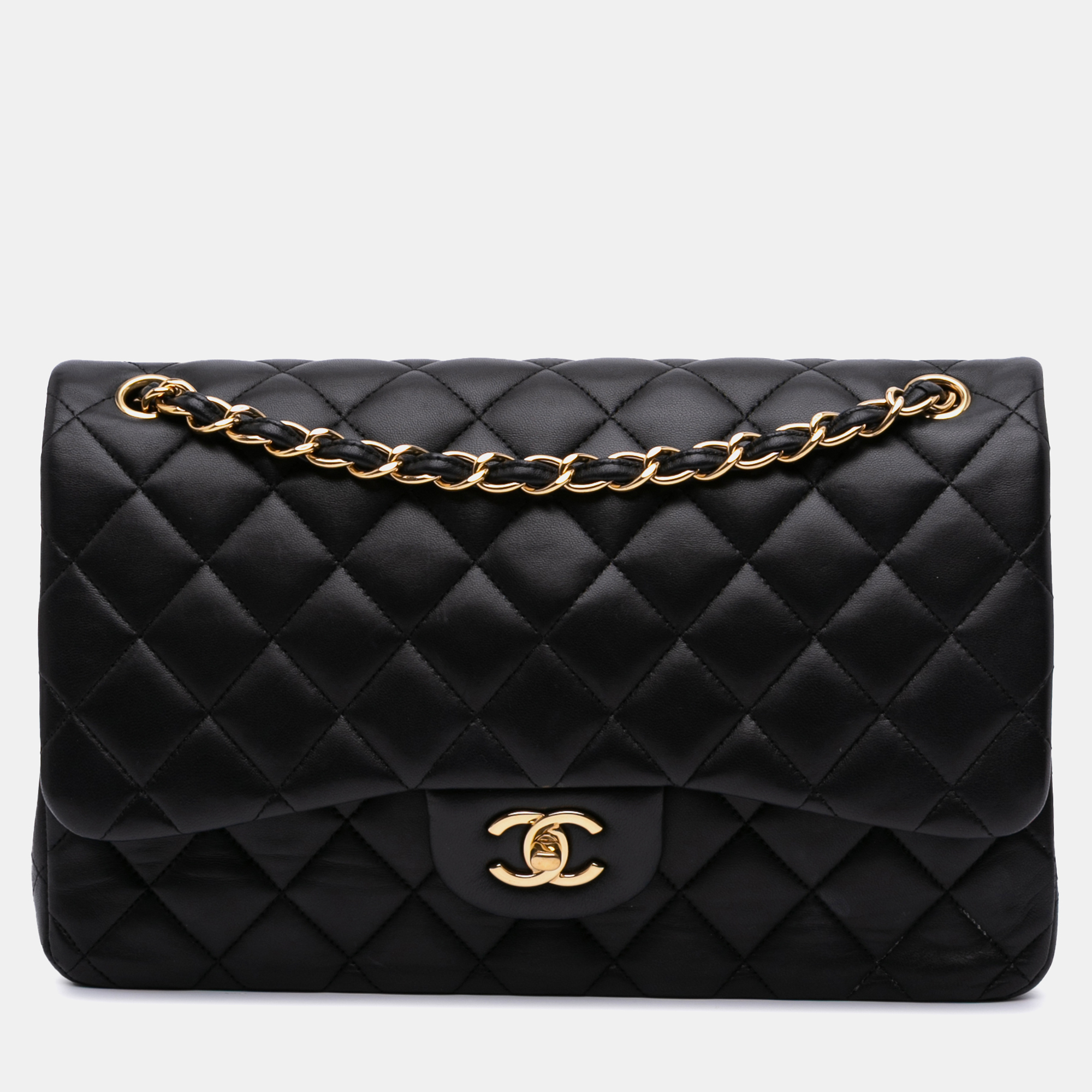 

Chanel Black Lambskin Jumbo Classic Double Flap