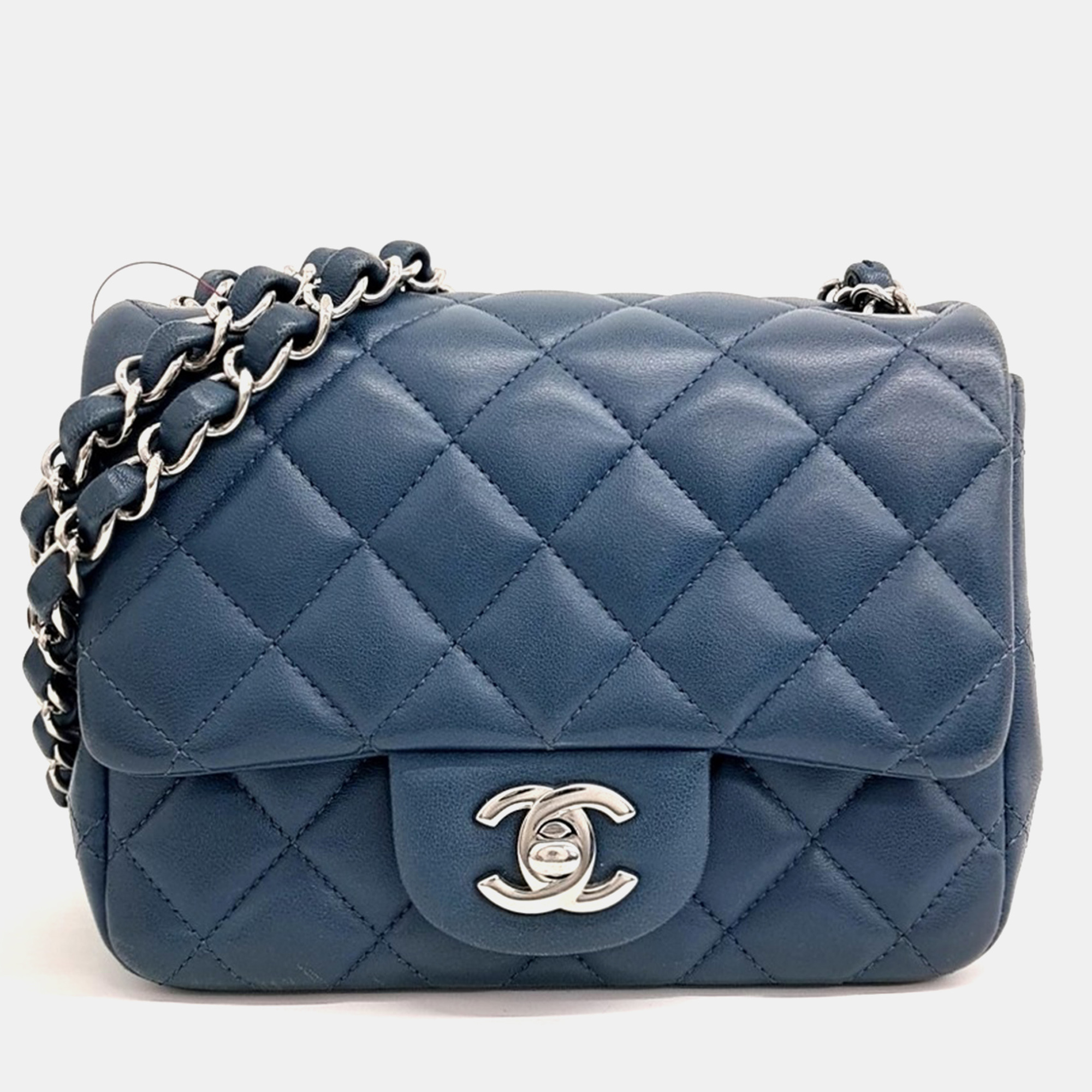 

Chanel Blue Leather petit sac crossbody bag