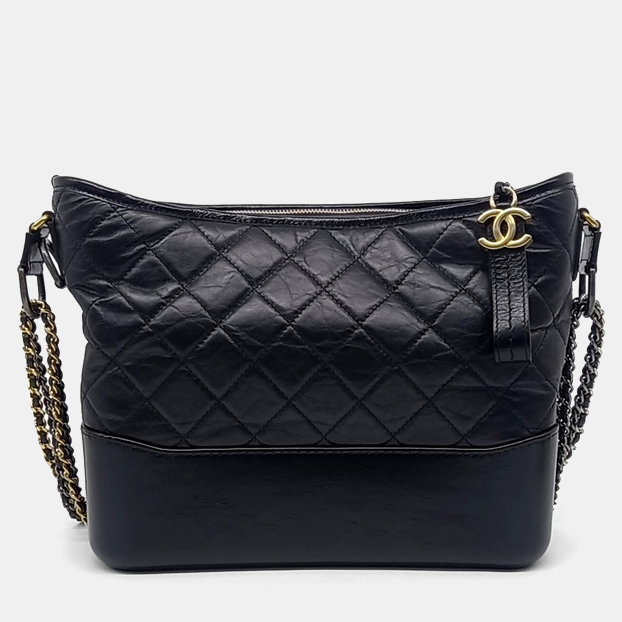 

Chanel Black Leather Gabrielle Hobo Bag Medium