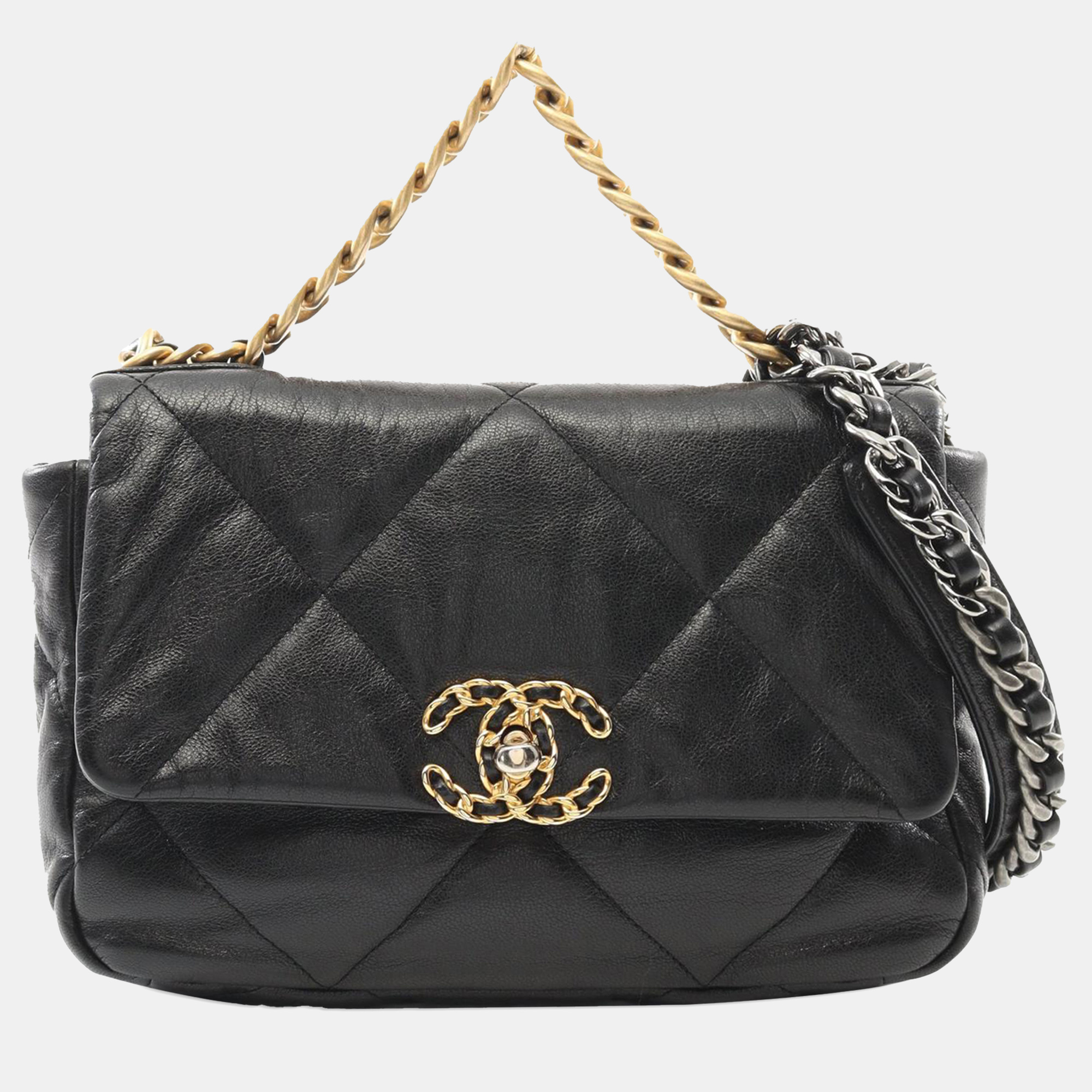 

Chanel Black Medium Lambskin 19 Flap