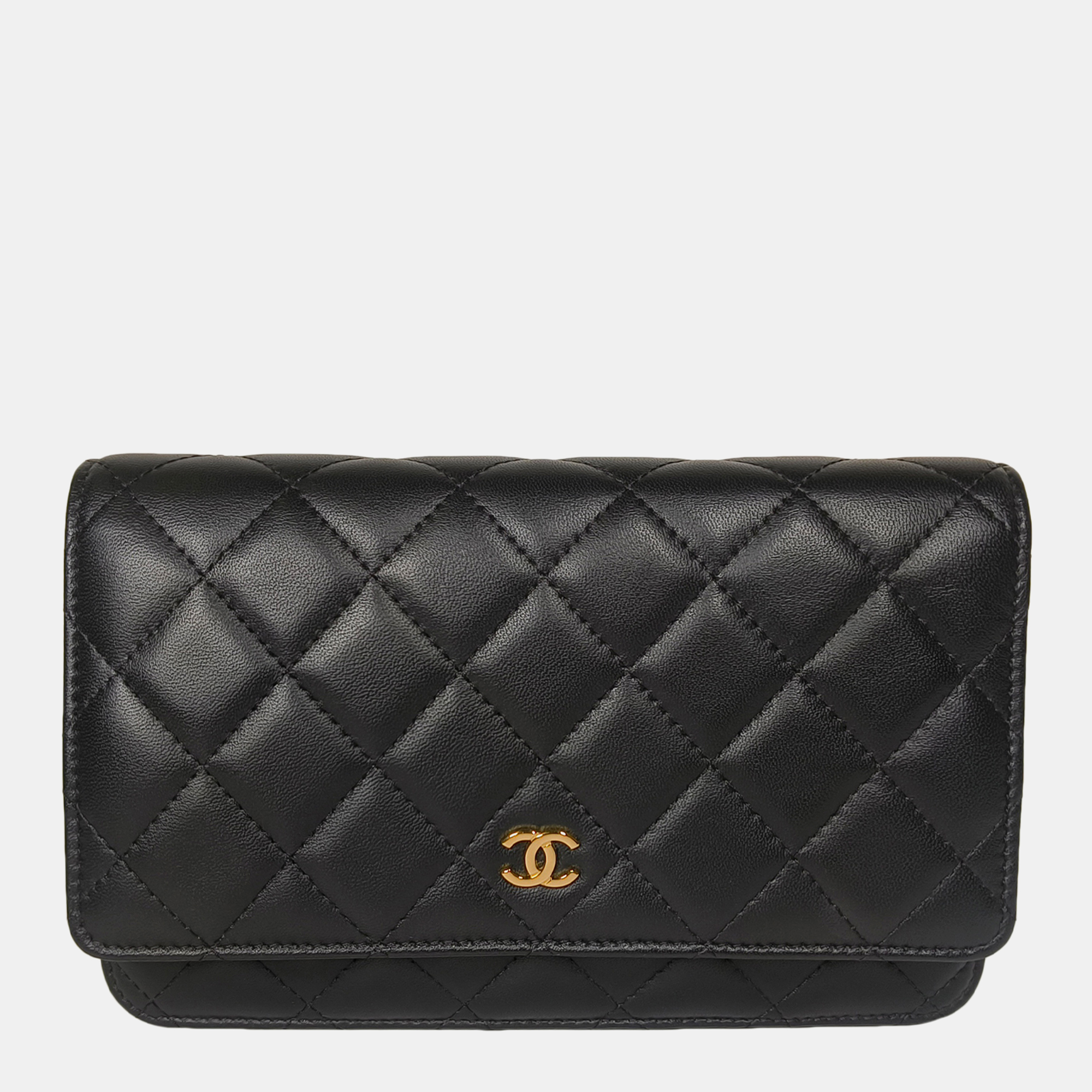 

Chanel Black Lambskin Classic WOC in GHW