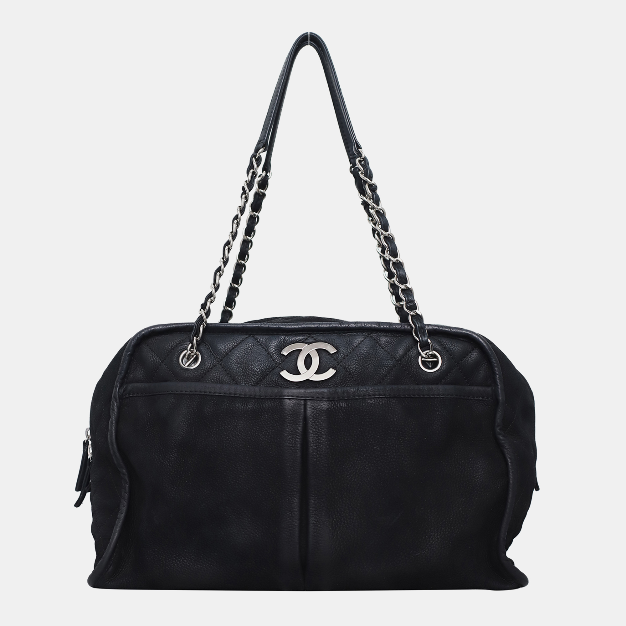 

Chanel Nubuck Leather Ultra Soft Natural Beauty Bag, Black