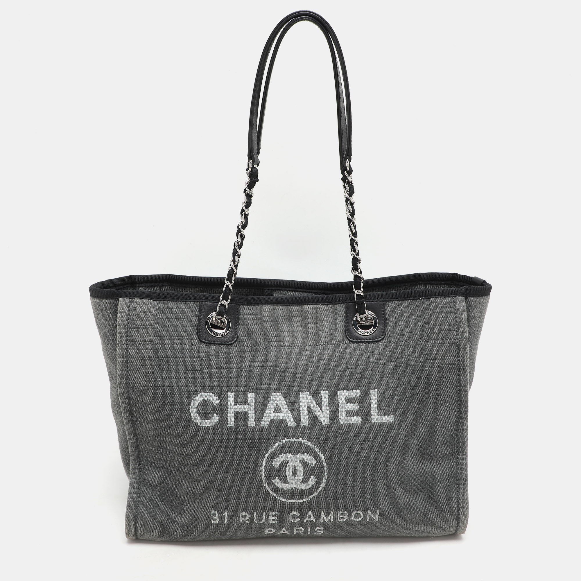 

Chanel Grey Canvas Medium Deauville Shopper Tote