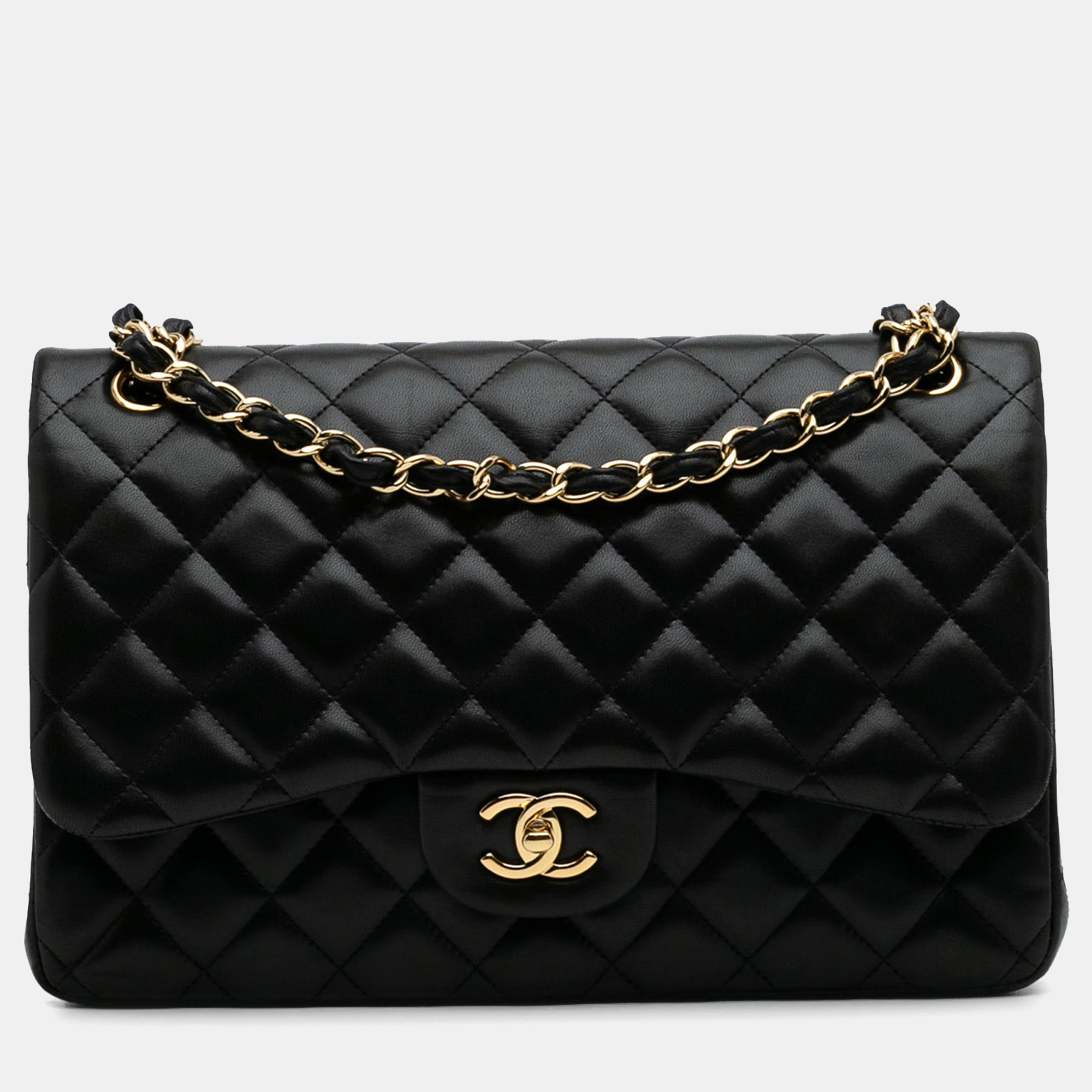 

Chanel Black Jumbo Classic Lambskin Double Flap