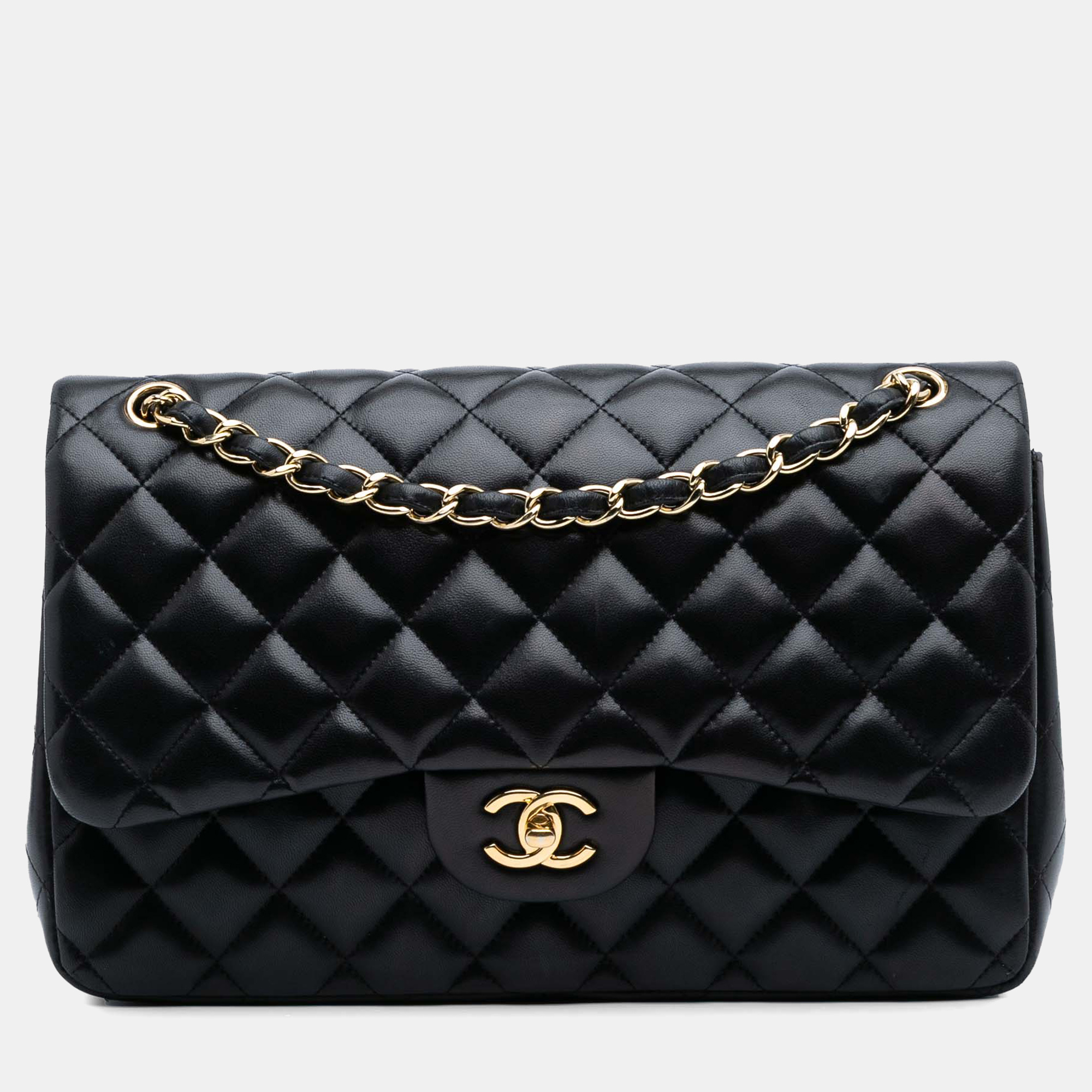 

Chanel Black Jumbo Classic Lambskin Double Flap