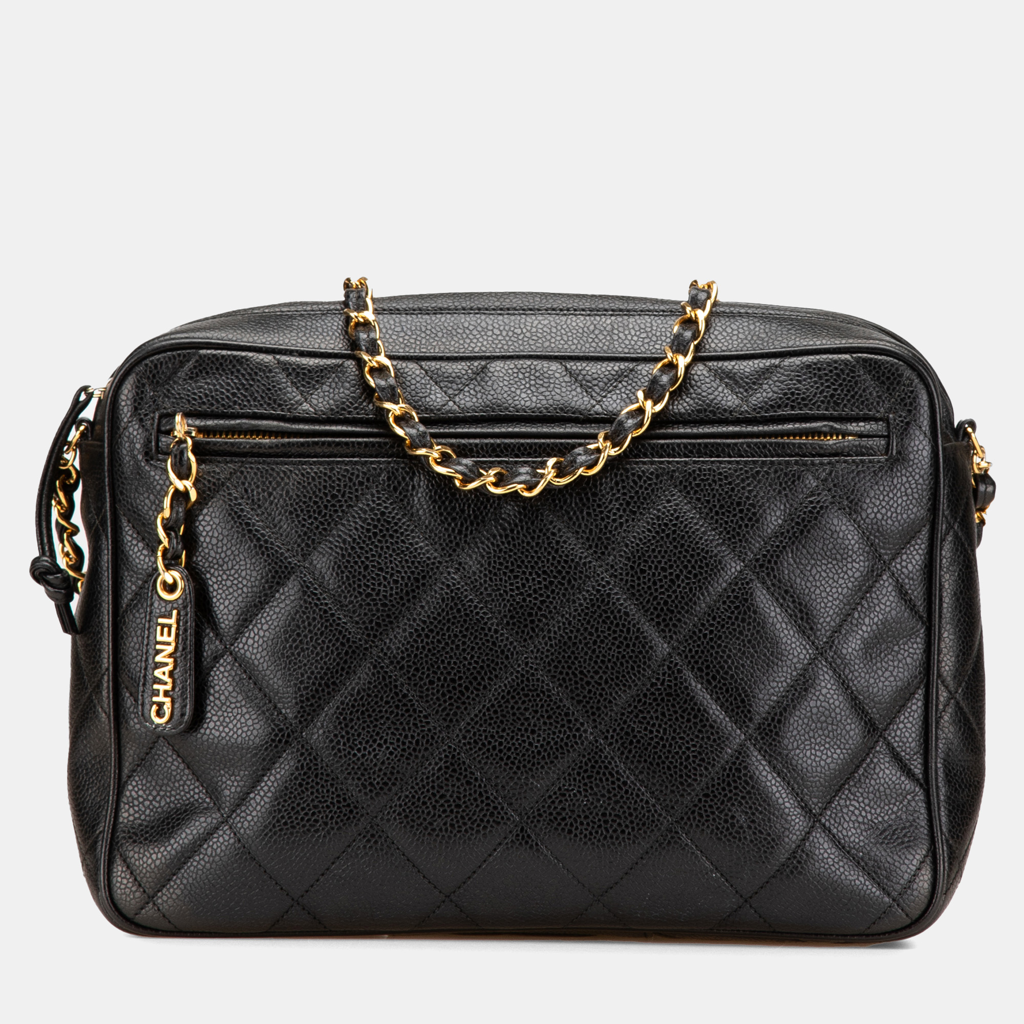 

Chanel Black CC Quilted Caviar Camera Bag