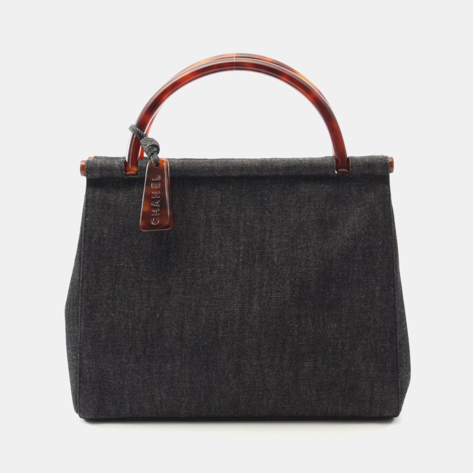 

Chanel Denim Vintage Resin Top Handle Bag, Grey