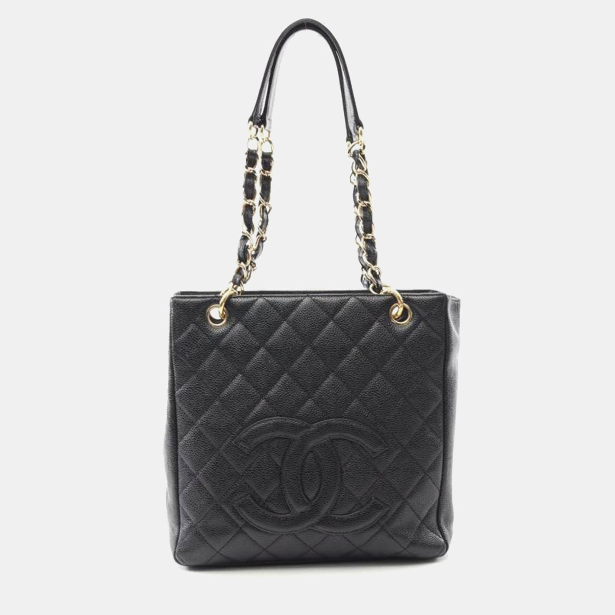 

Chanel Black Leather PST Chain Shoulder Bag