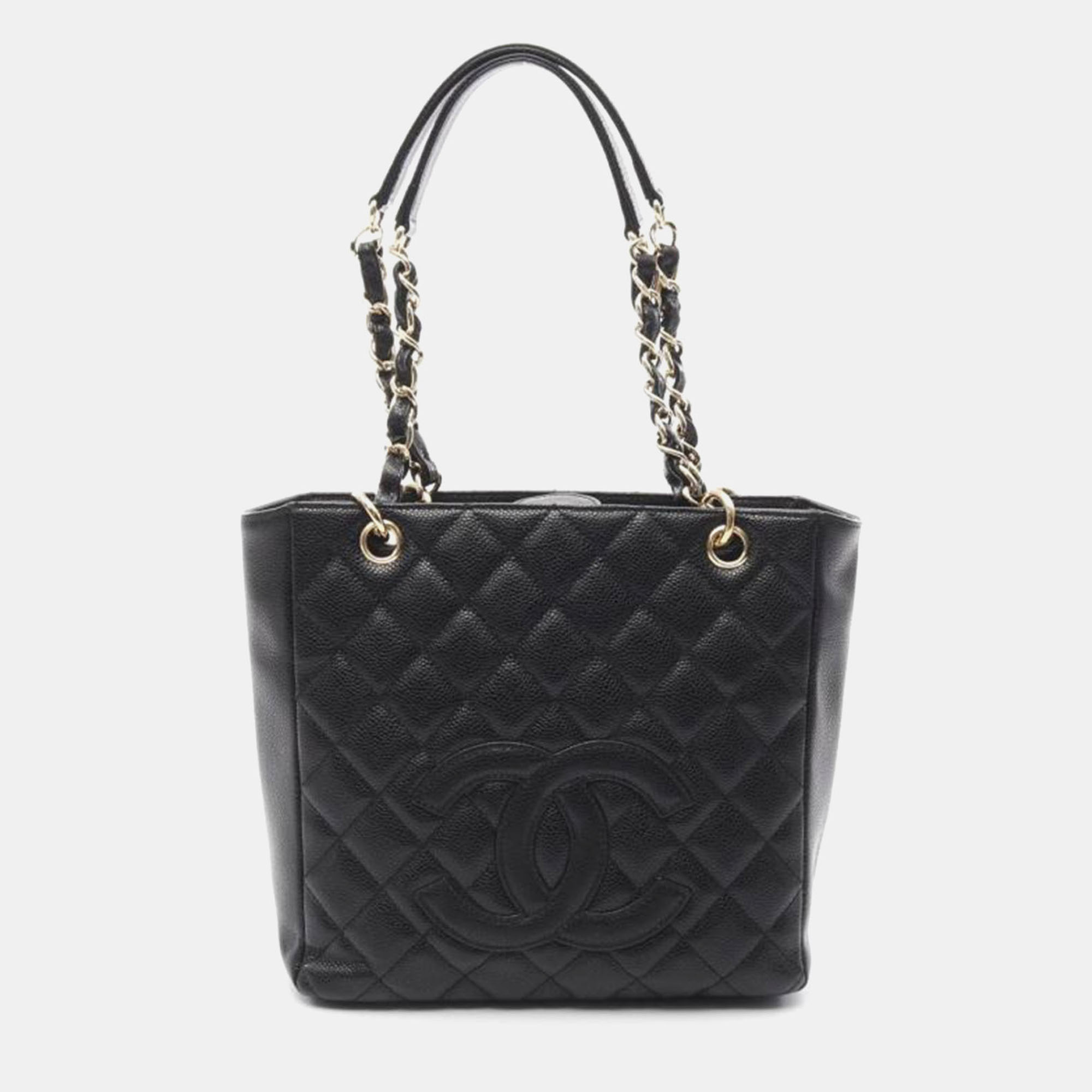 

Chanel Black Leather PST Chain Shoulder Bag