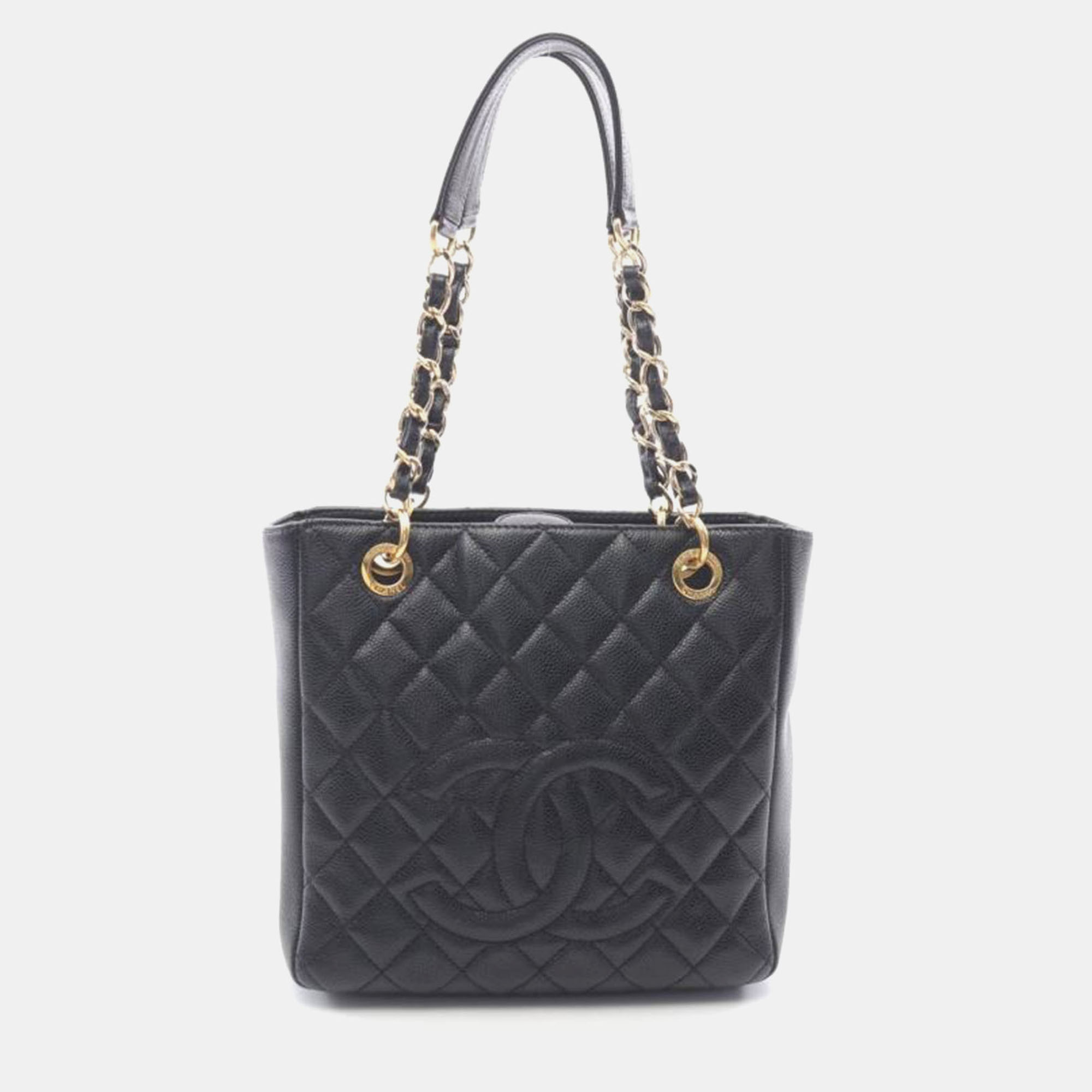 

Chanel Black Leather PST Chain Shoulder Bag