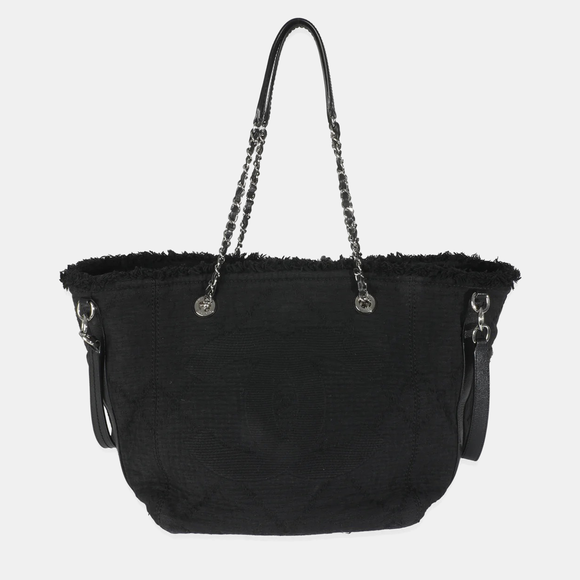 

Chanel Black Canvas Small Double Face Deauville Tote bag