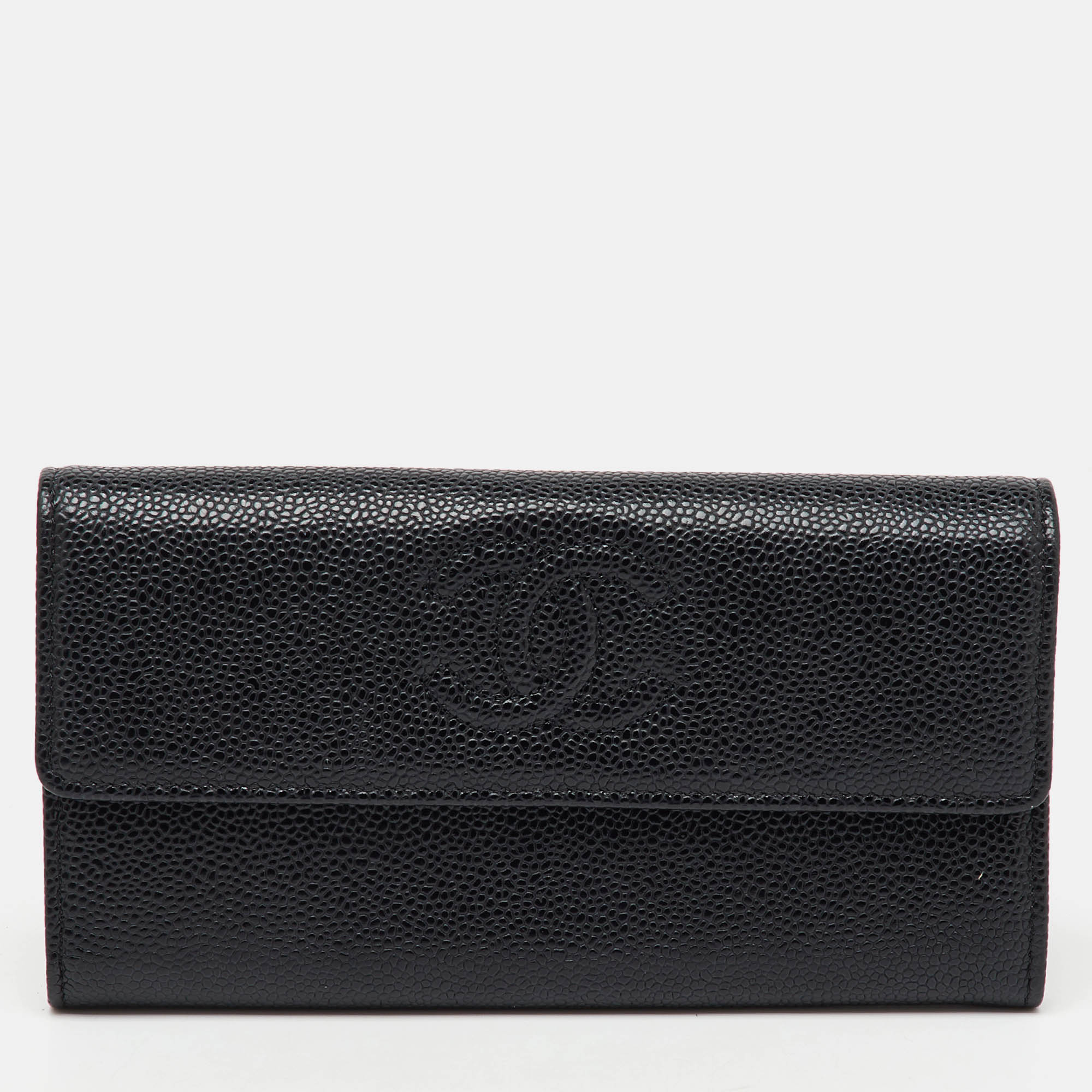 

Chanel Black Caviar Leather CC Timeless Continental Wallet