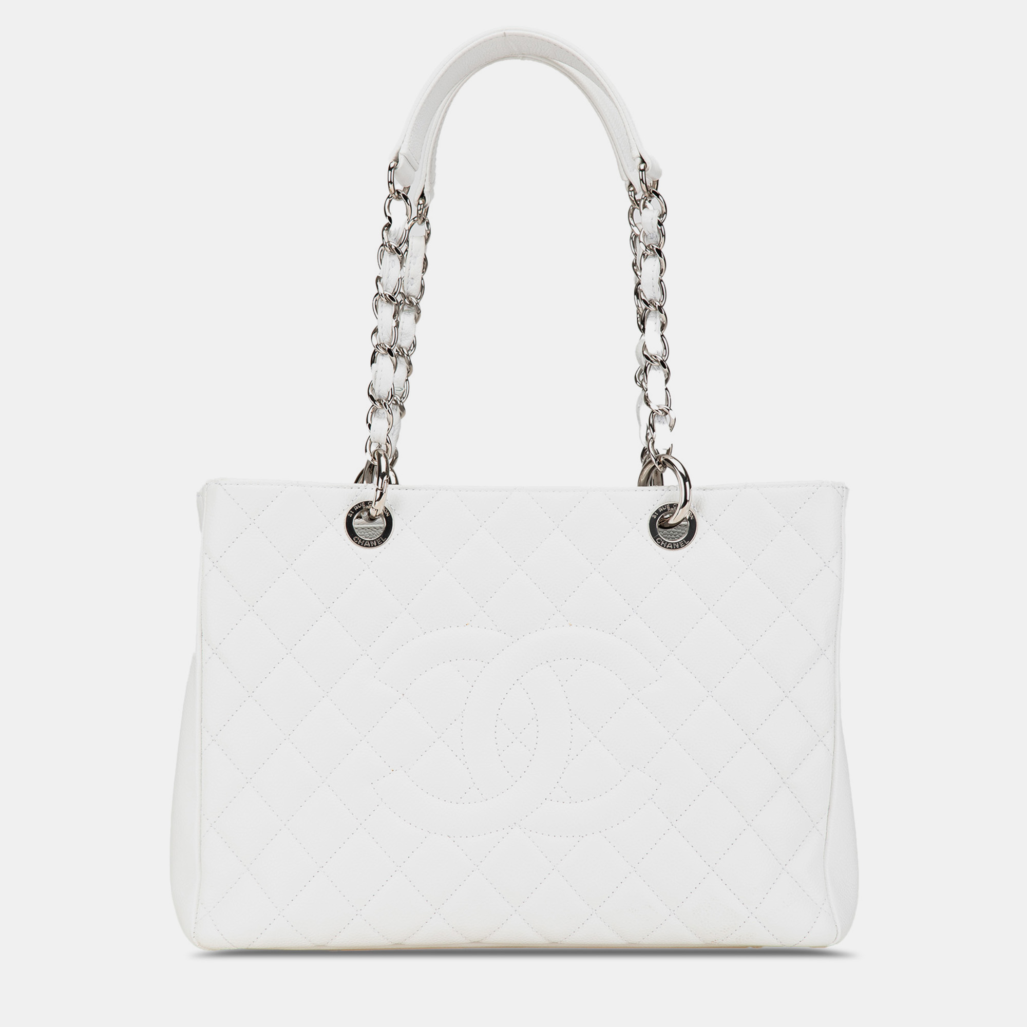 

Chanel White Caviar Grand Shopping Tote