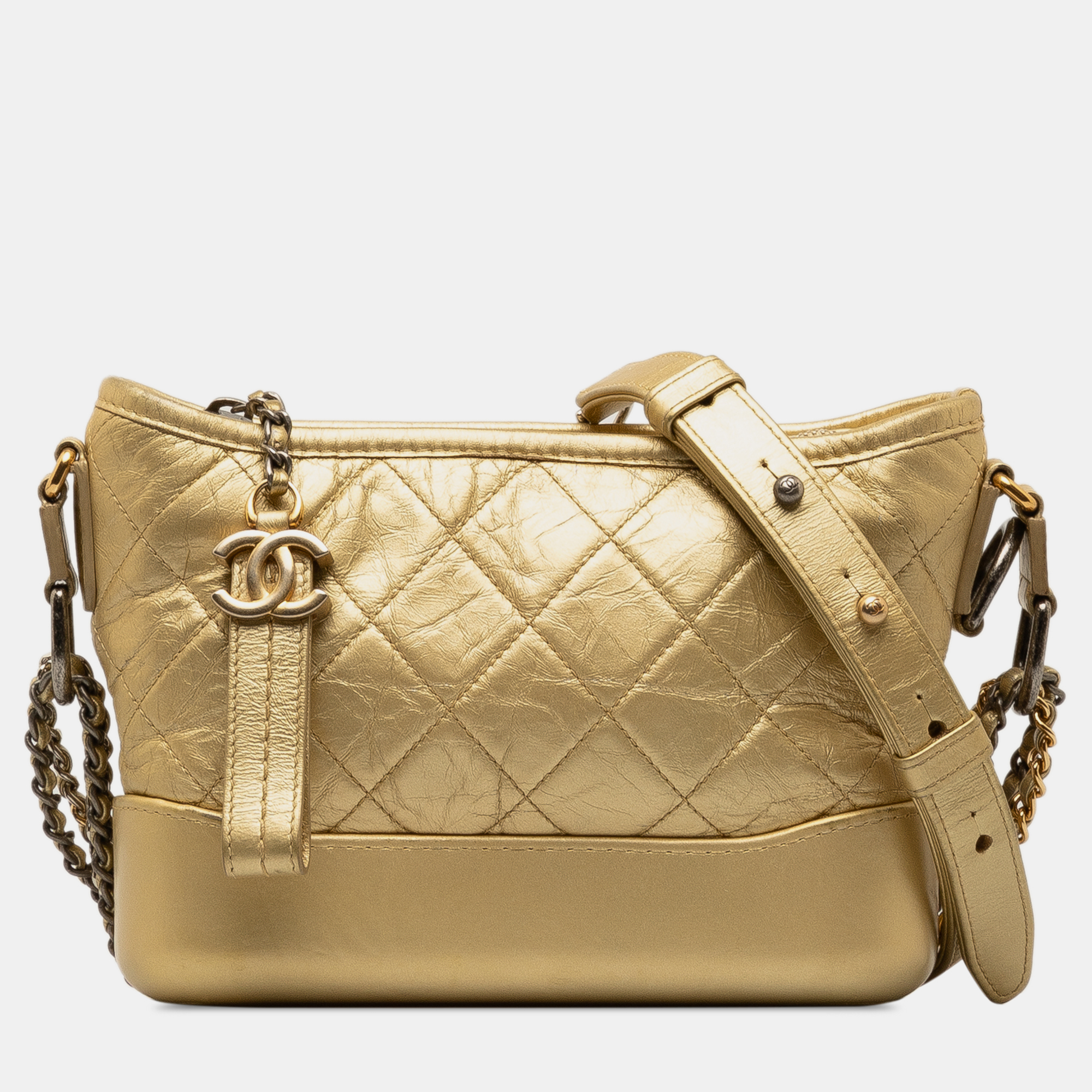 

Chanel Gold Small Metallic Lambskin Gabrielle Crossbody