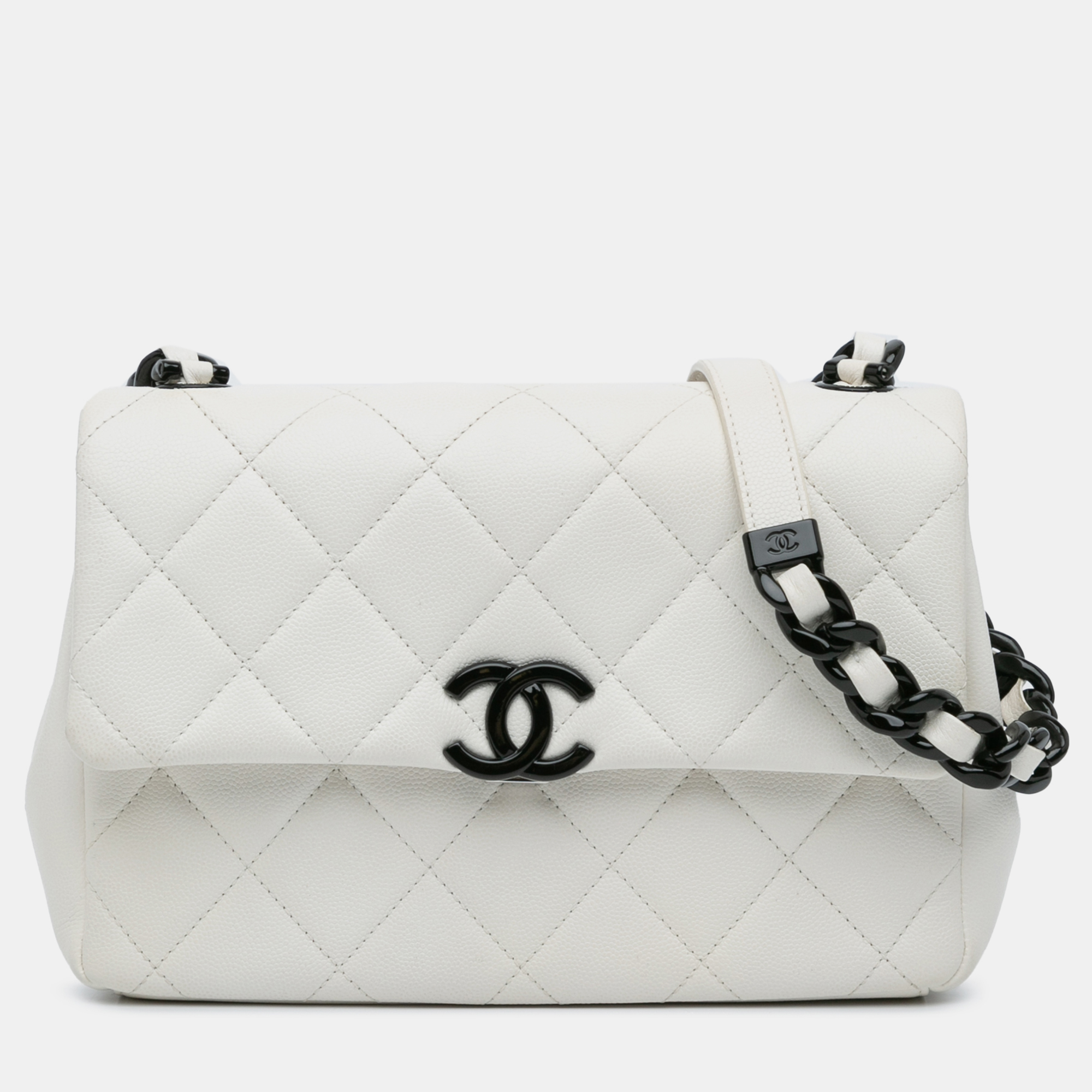 

Chanel White Medium Quilted Caviar My Everything Flap