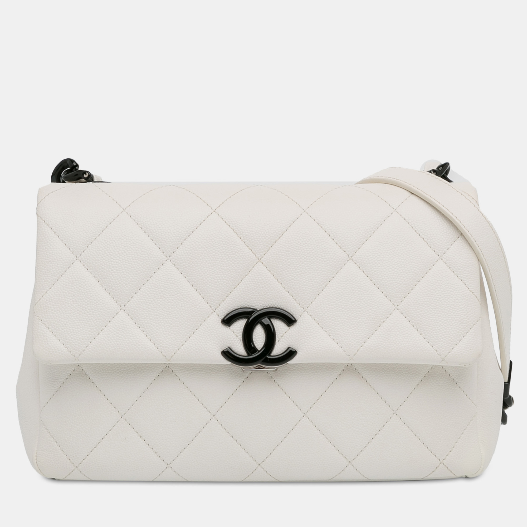 

Chanel White Medium Quilted Caviar My Everything Flap