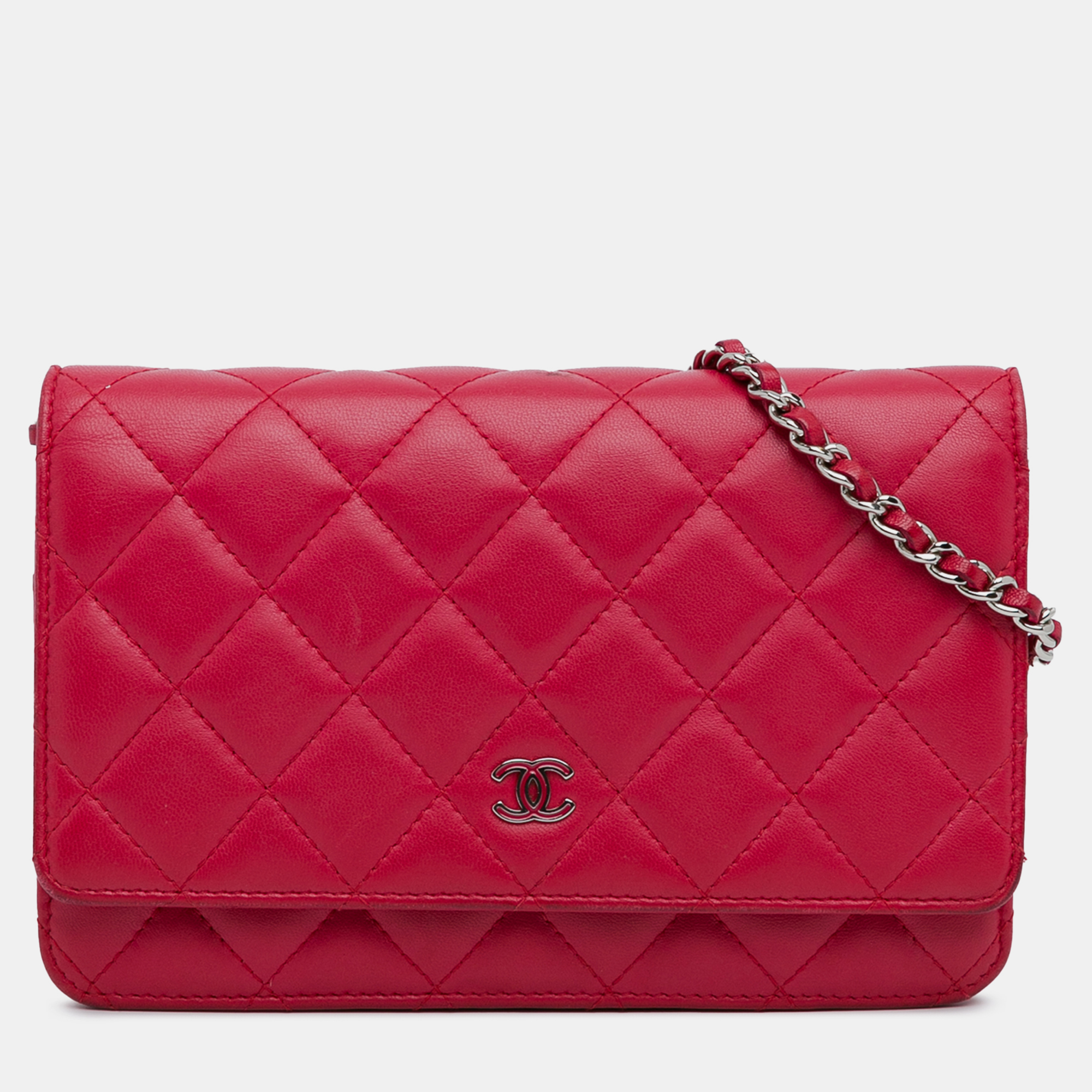 

Chanel Pink Classic Lambskin Wallet on Chain