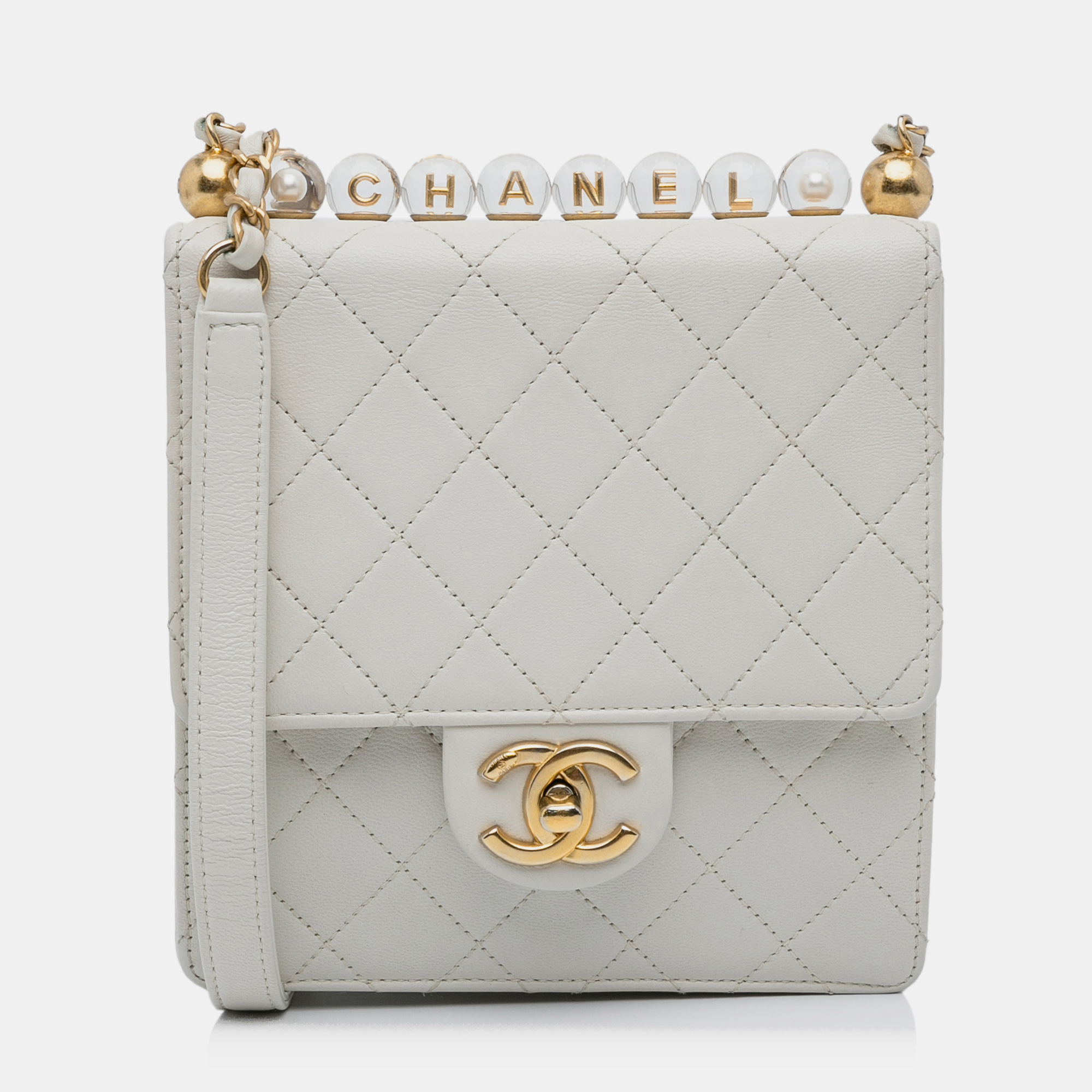 

Chanel White Mini Chic Pearls Crossbody