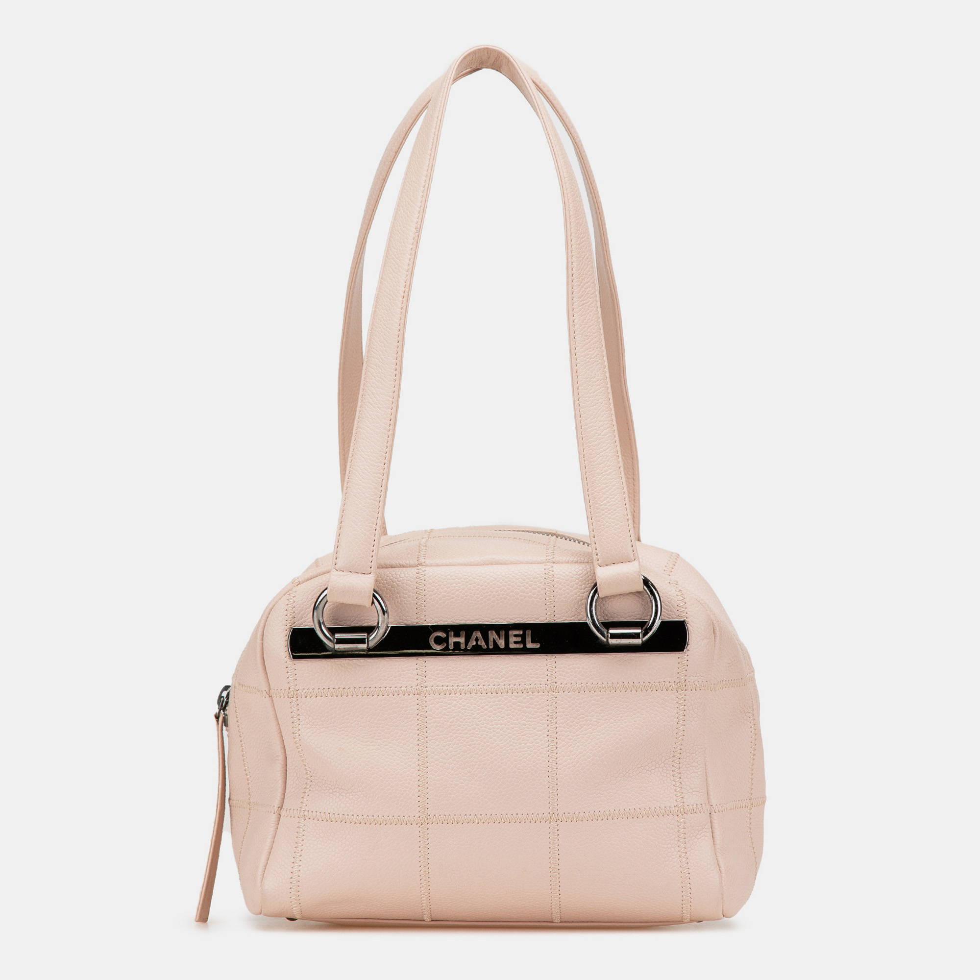 

Chanel Beige Small Choco Bar Caviar LAX Bowler Bag